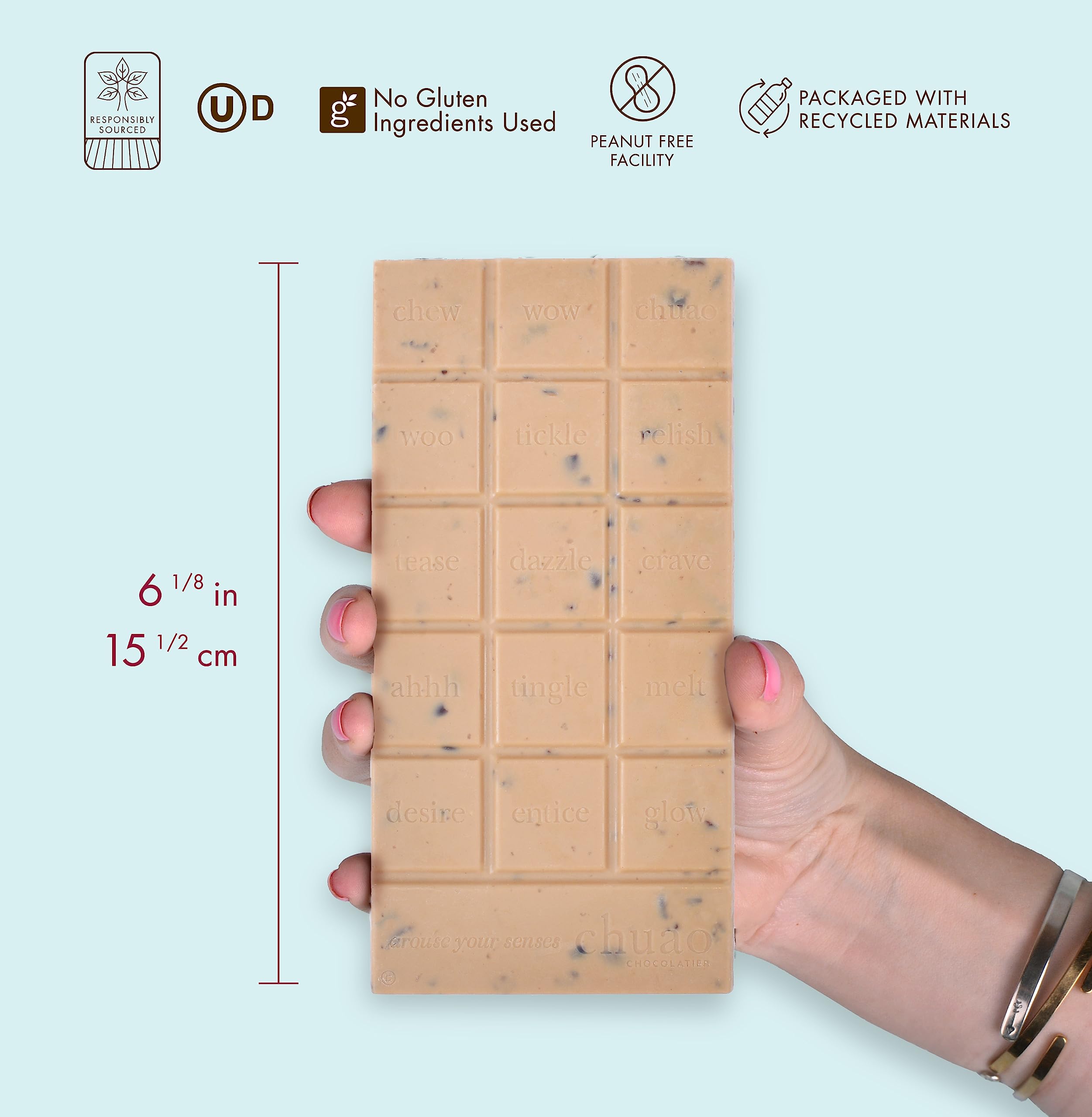 Premium Chuao Chocolatier White Chocolate Bars with Cacao Nibs | Gourmet Artisan European Chocolate, No Preservatives | Perfect for Gifts, Holidays & Special Occasions | Ideal for Christmas, Valentine's Day, Corporate Gifts | 12-Pack Luxury Chocolate Collection | Great for Dessert Platters, Wine Pairings & Chocolate Tasting Events