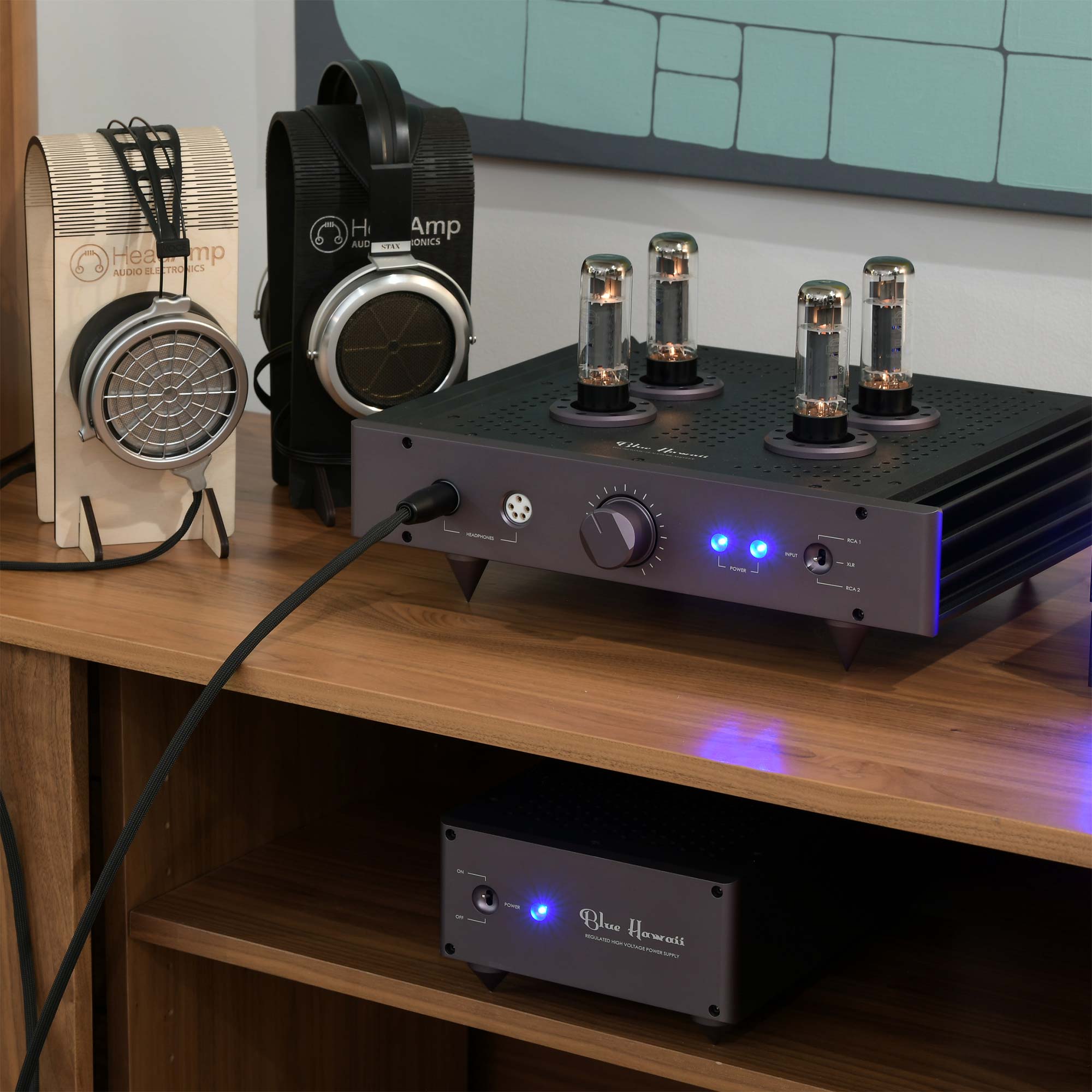 Blue Hawaii Special Edition Electrostatic Headphone Amplifier - Premium Audiophile HeadAmp for Stax Headphones | Perfect for Home Listening Studios & High-End Audio Systems