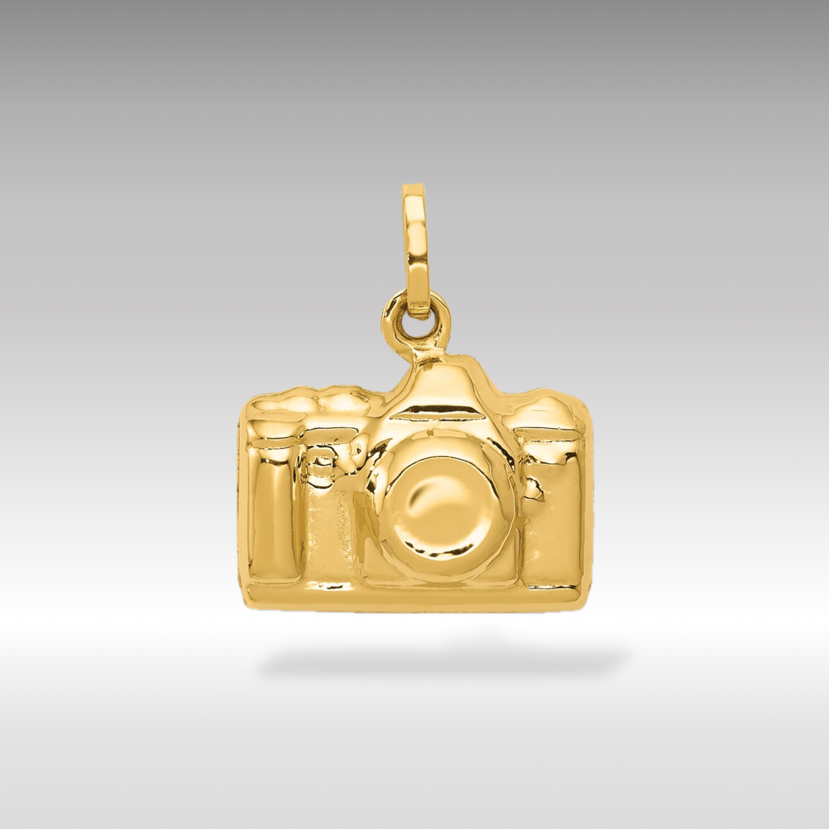 3D Gold Polished Camera Pendant Necklace - Elegant Jewelry Gift for Photographers & Fashion Lovers - Perfect for Weddings, Parties & Everyday Wear