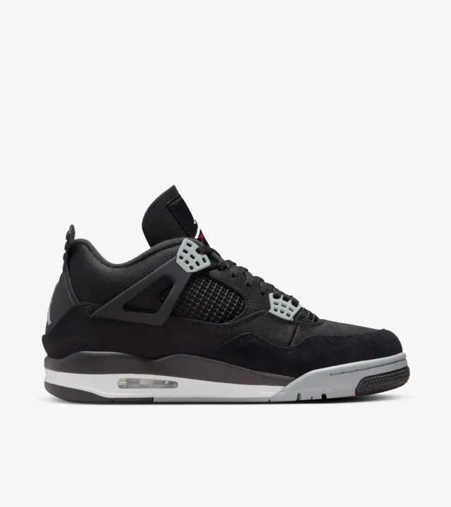Nike Air Jordan 4 Retro SE Black Canvas Men's Basketball Shoes (DH7138-006) - Perfect for Streetwear Fashion & Court Performance