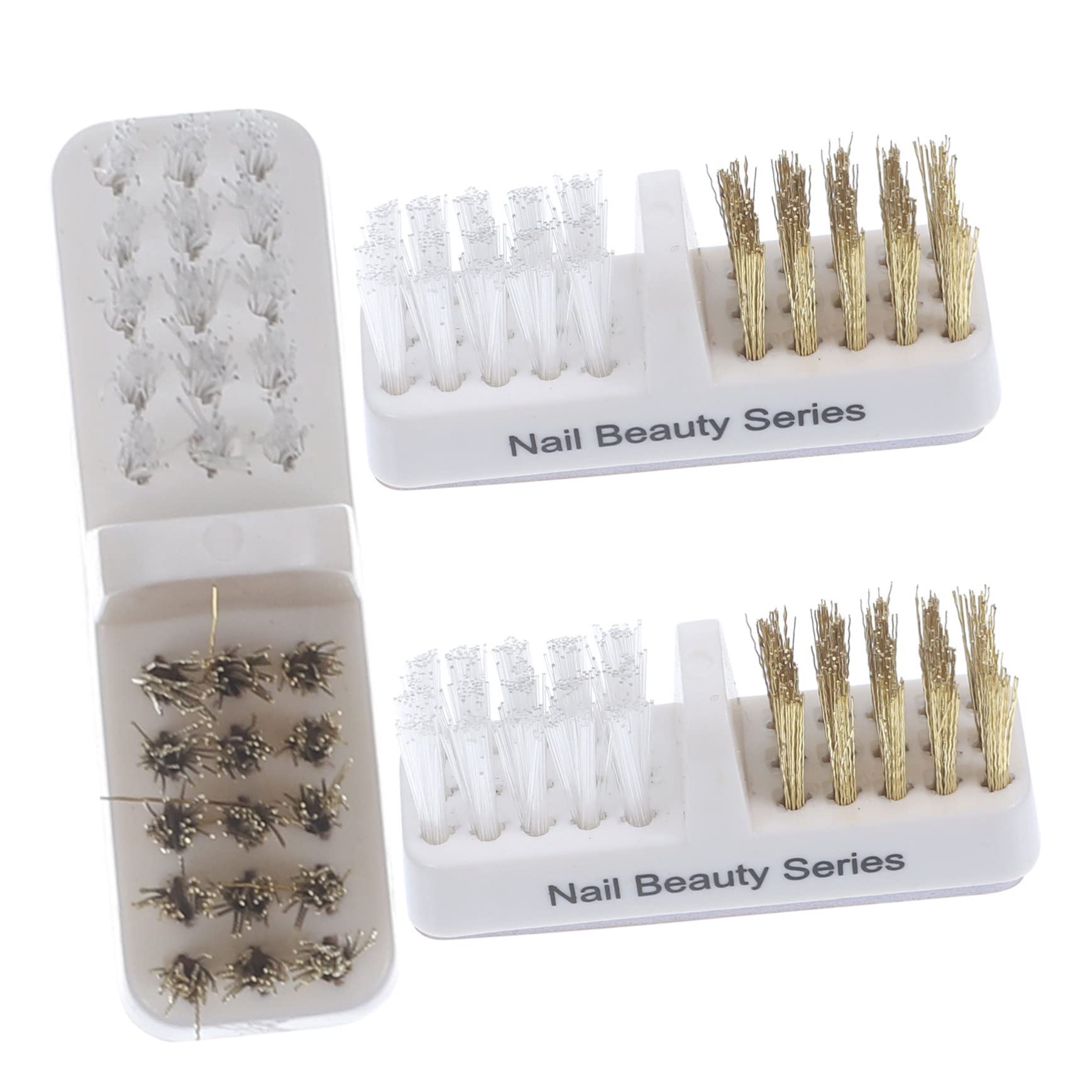 FOMIYES 3-Piece Copper Wire Brush for Nail Drill Bits - Professional Nail Drill Bit Cleaner for Salon & Home Manicure/Pedicure Use