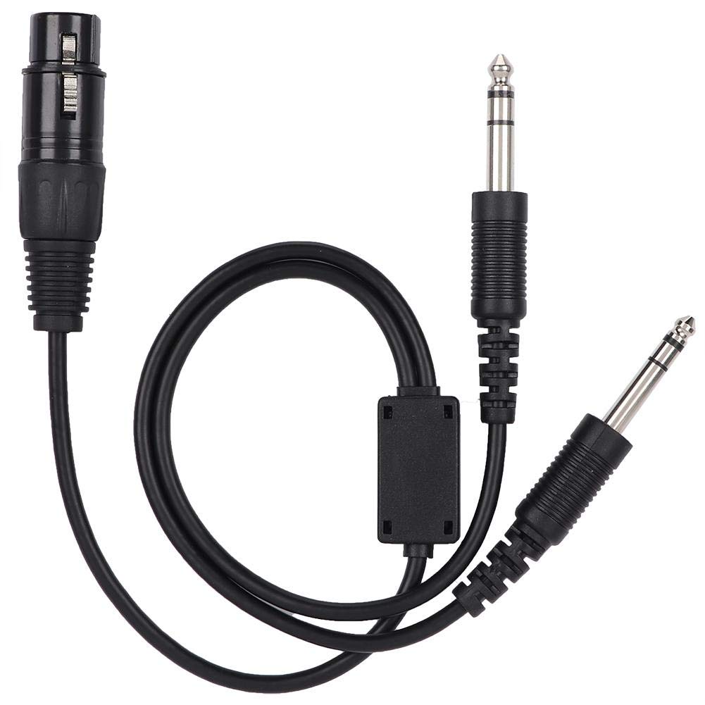 Hilitand Aviation Headphone Adapter - ABS + Metal XLR to GA Dual Plug 5 Pin Adapter for Airbus Male Headsets | Perfect for Pilot Headsets, Flight Simulators & Aircraft Communication Systems