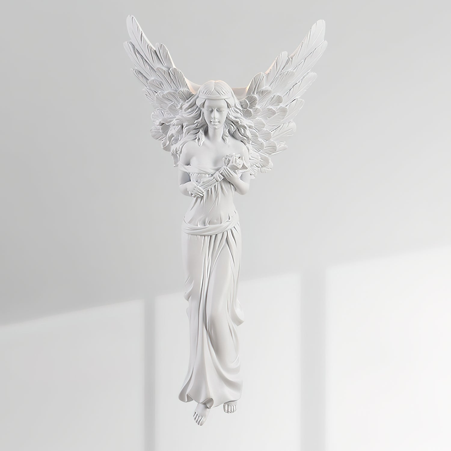 Angel Resin Wall Lamp - Elegant Decorative Lighting for Bedroom, Living Room & Hallway - Perfect for Home Decor & Ambient Lighting