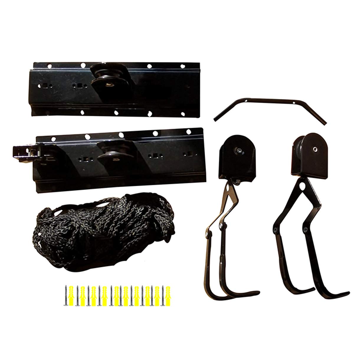 **DEALPEAK Ceiling-Mounted Bike Lift - Heavy Duty Bike Hoist for Garage Storage, Space-Saving Hanging Rack for Indoor Bicycle Organization (Perfect for Home, Garage, or Apartment Storage)**