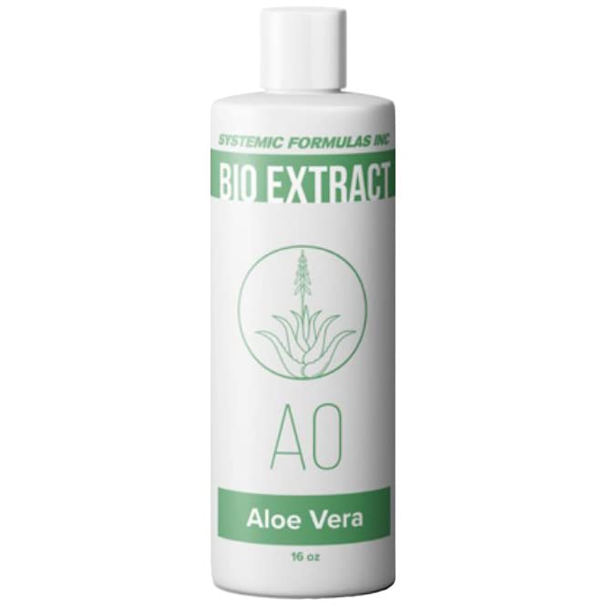 Systemic Formulas AO – Aloe Vera 16 Fl Oz BioExtract #200 | 3-4x Concentrated Inner Gel Extract | Supports Digestive Health & Skin Care | Perfect for Daily Wellness & Topical Application
