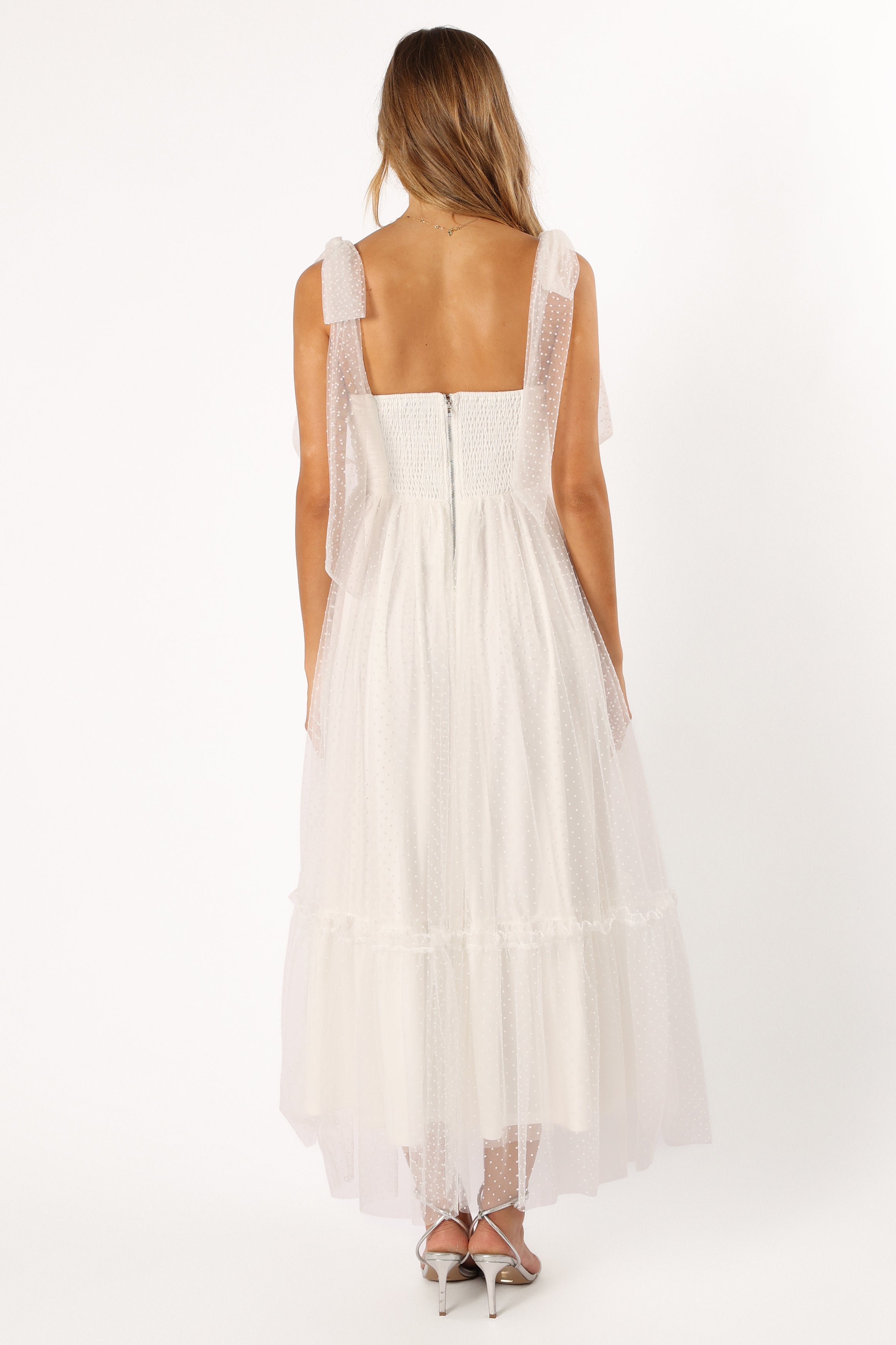 Floret Midi Dress in Off White - Elegant Floral Summer Dress for Women | Perfect for Weddings, Parties & Casual Outings