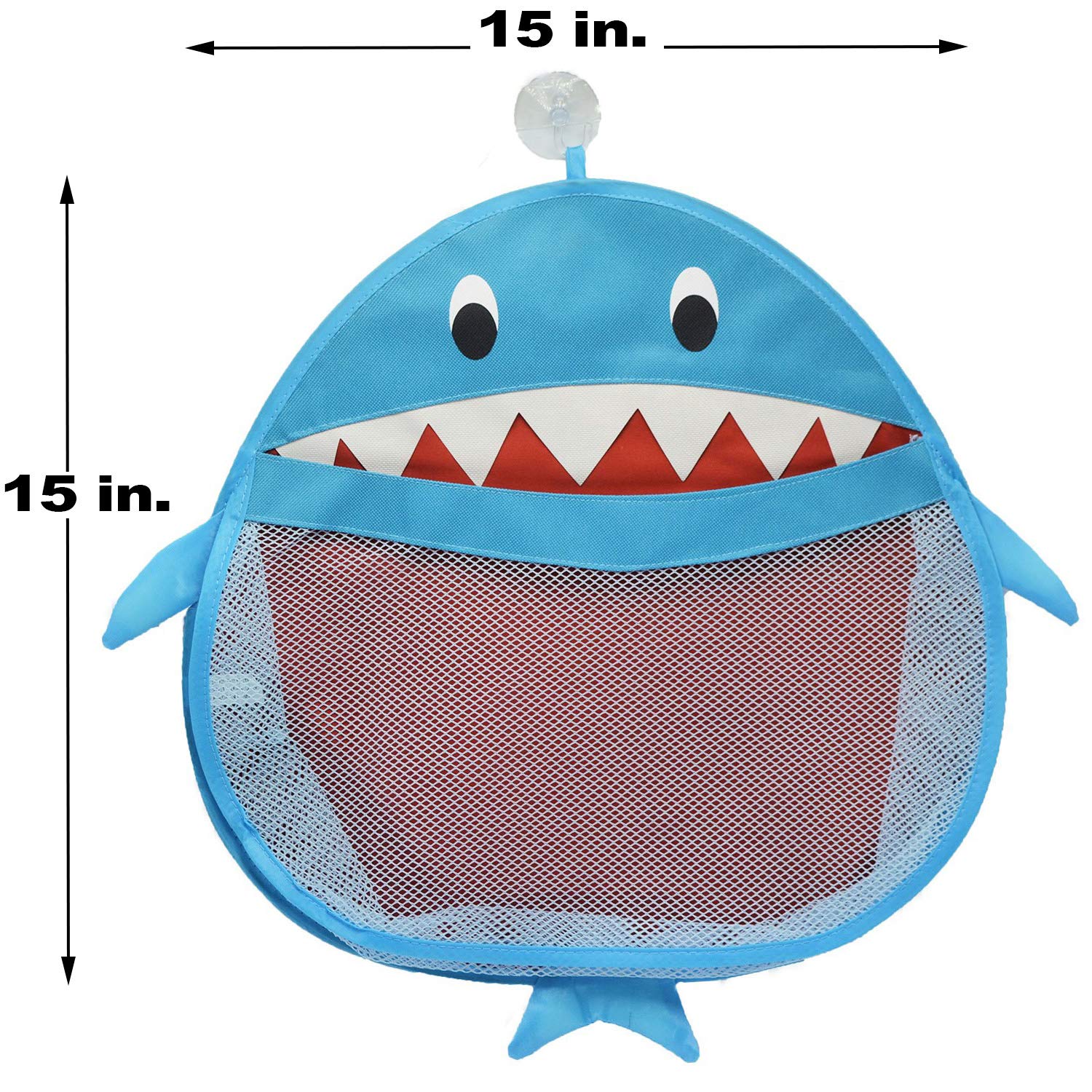 Mesh Shark Bathtub Toy Organizer - Waterproof Bath Toy Storage Caddy for Kids - Perfect for Bath Time Organization & Shower Storage