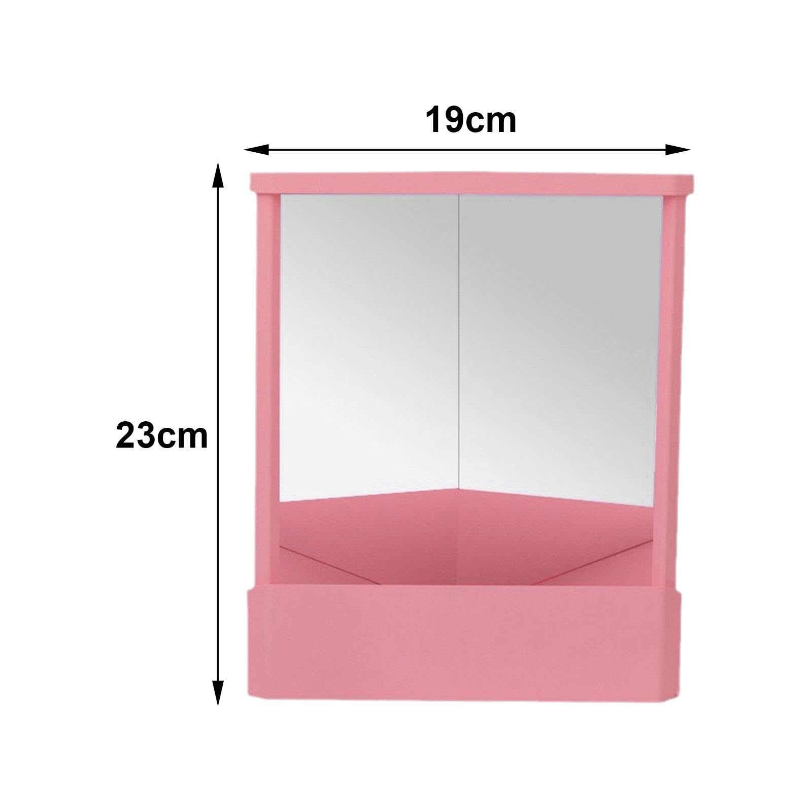 CLUB BOLLYWOOD® CB Non-Reversing Mirror - Pink Vanity Mirror for Dresser, Bedroom & Table | Portable Inverted Makeup Mirror for Precise Beauty Application | Perfect for Home, Travel & Professional Makeup Artists | Health & Beauty Accessories