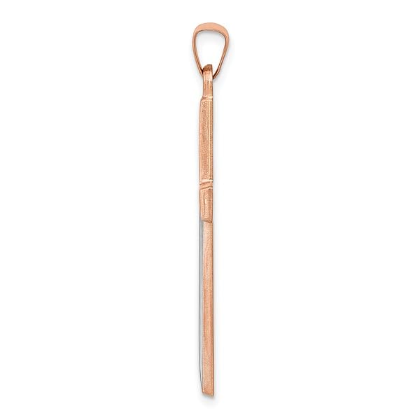 14K Solid Rose Gold Latin Mexican Holy Cross Necklace - Religious Jesus Christ Pendant Charm for Women & Men | Perfect for Baptism, First Communion, Confirmation & Daily Faith Jewelry