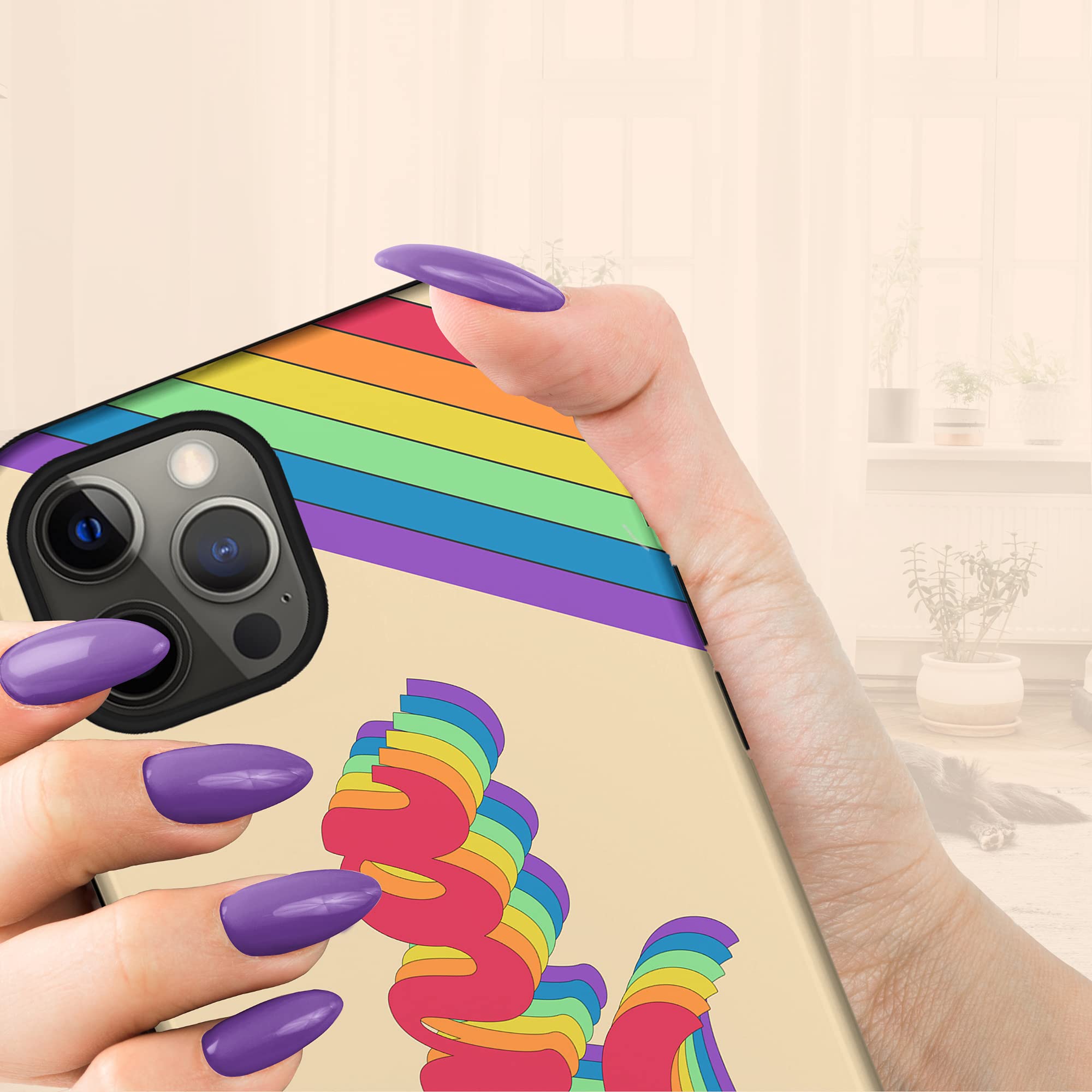 Retro LGBTQ Pride Rainbow Personalized Phone Case - Custom Name Design for iPhone 16 Plus, 15 Pro Max, 14, 13 Mini, 12, 11, X/XS Max, XR, 7/8 - Perfect for Pride Events, Festivals & Everyday LGBTQ Support