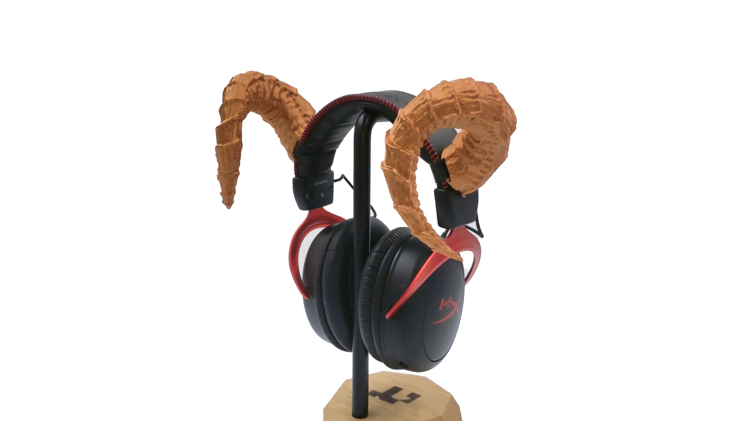 Ram Horn Headset Attachment - Gaming & Streaming Cosplay Accessories, Goat & Bull Horns for Gamers & Streamers (Blue/Purple) - Perfect for Twitch Streaming, YouTube Videos & Anime Conventions