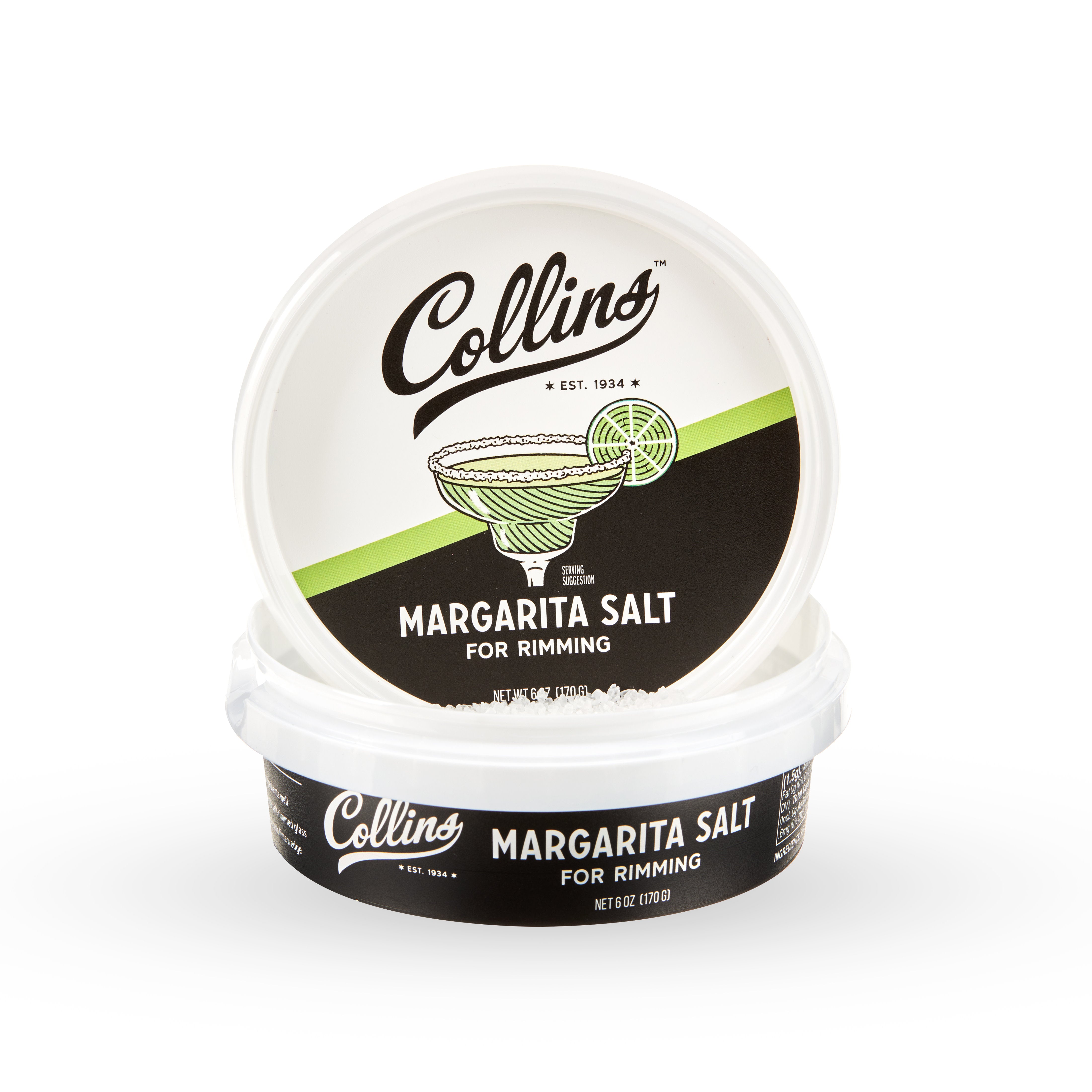 Premium White Margarita Salt - 6 oz (170g) for Cocktail Rims & Garnishes - Perfect for Margaritas, Tequila Shots & Party Drinks