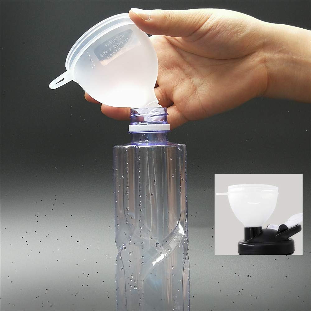 Premium Protein Powder Funnel & Storage Container - 2 Pack for Easy Supplement Scooping & Organization - Perfect for Gym, Kitchen & Travel