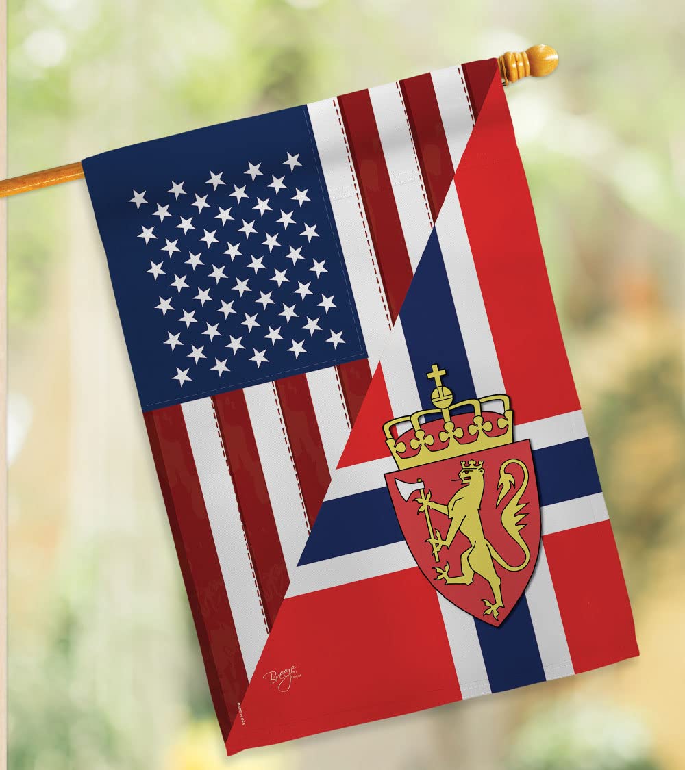 Norway-US Friendship House Flag Set 28x40