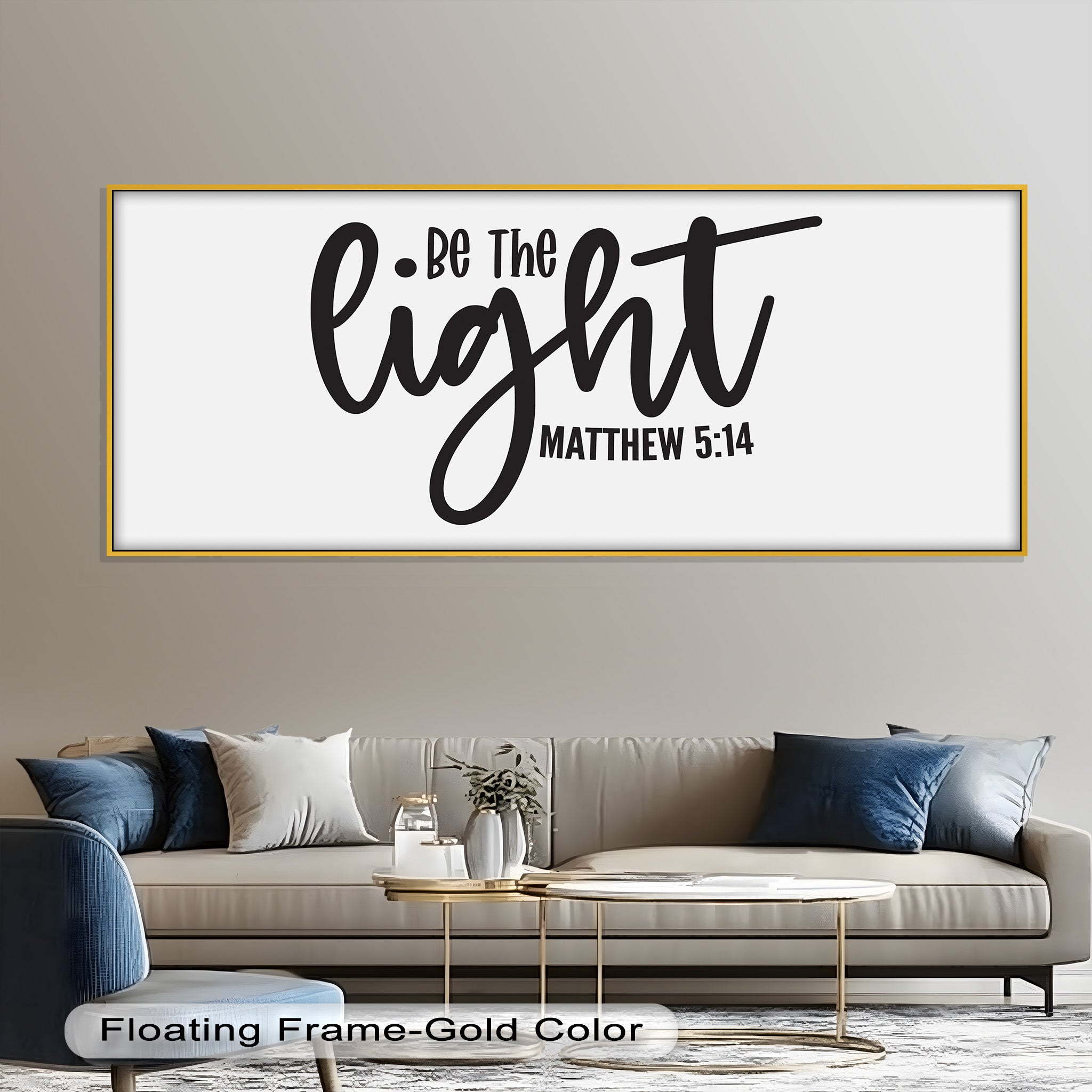 Be The Light - Matthew 5:14 Bible Verse Oil Painting - Christian Home Decor & Gift for Religious Inspiration