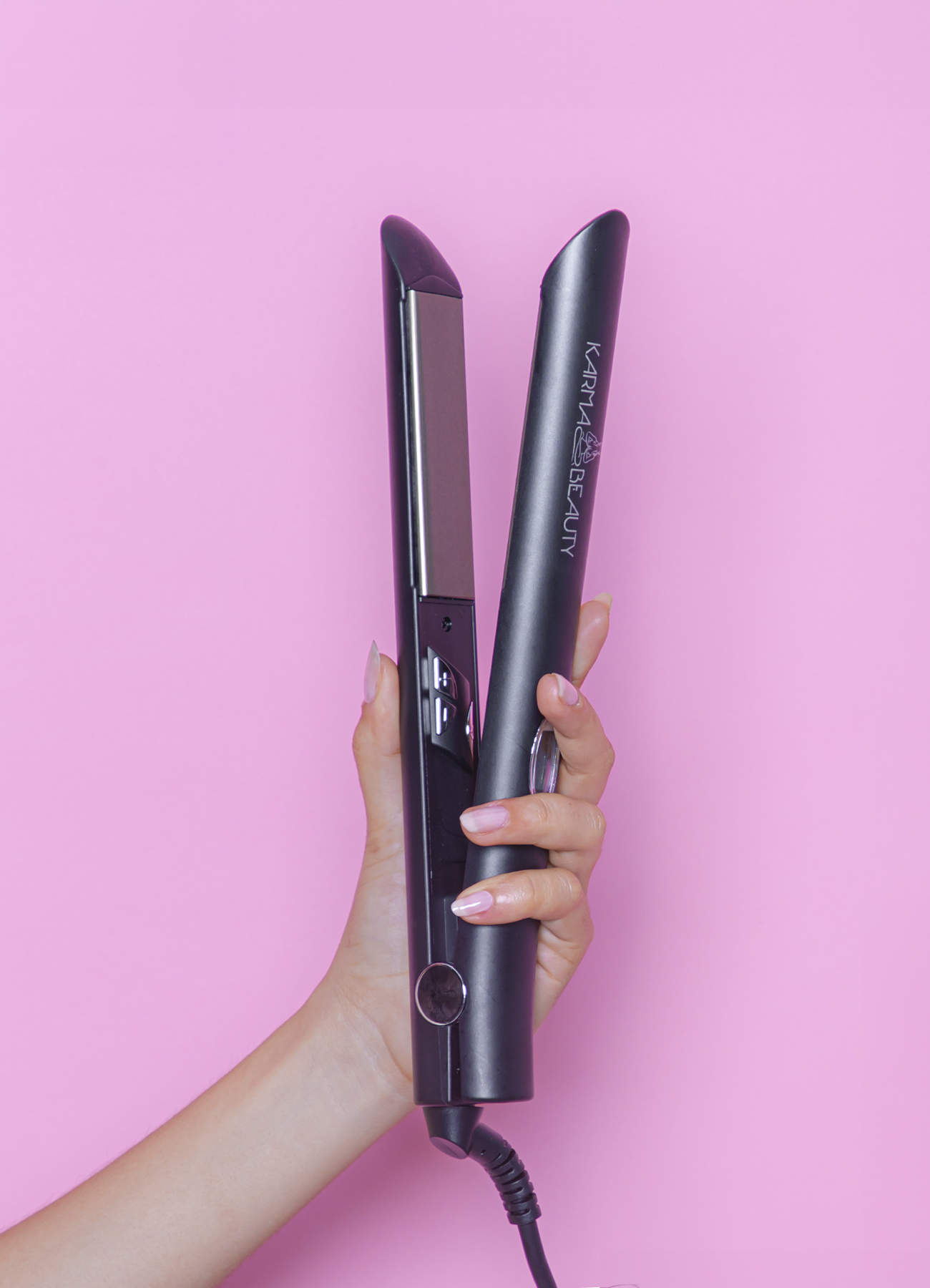 Premium Titanium Flat Iron for Hair Styling - Ultra Smooth & Frizz-Free Results - Perfect for Salon, Home Use & Travel