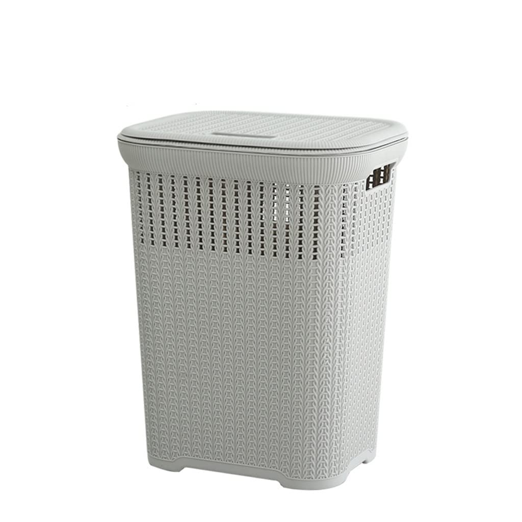 Plastic Laundry Basket with Handles - Foldable Dirty Clothes Hamper for Home, Dorm & Bathroom Organization (Multiple Colors) - Perfect for Bedroom, Laundry Room & College Dorm Storage