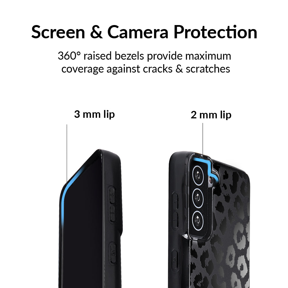 Samsung Galaxy Phone Case with Black Leopard Design - Stylish & Protective Cover for Everyday Use and Outdoor Adventures