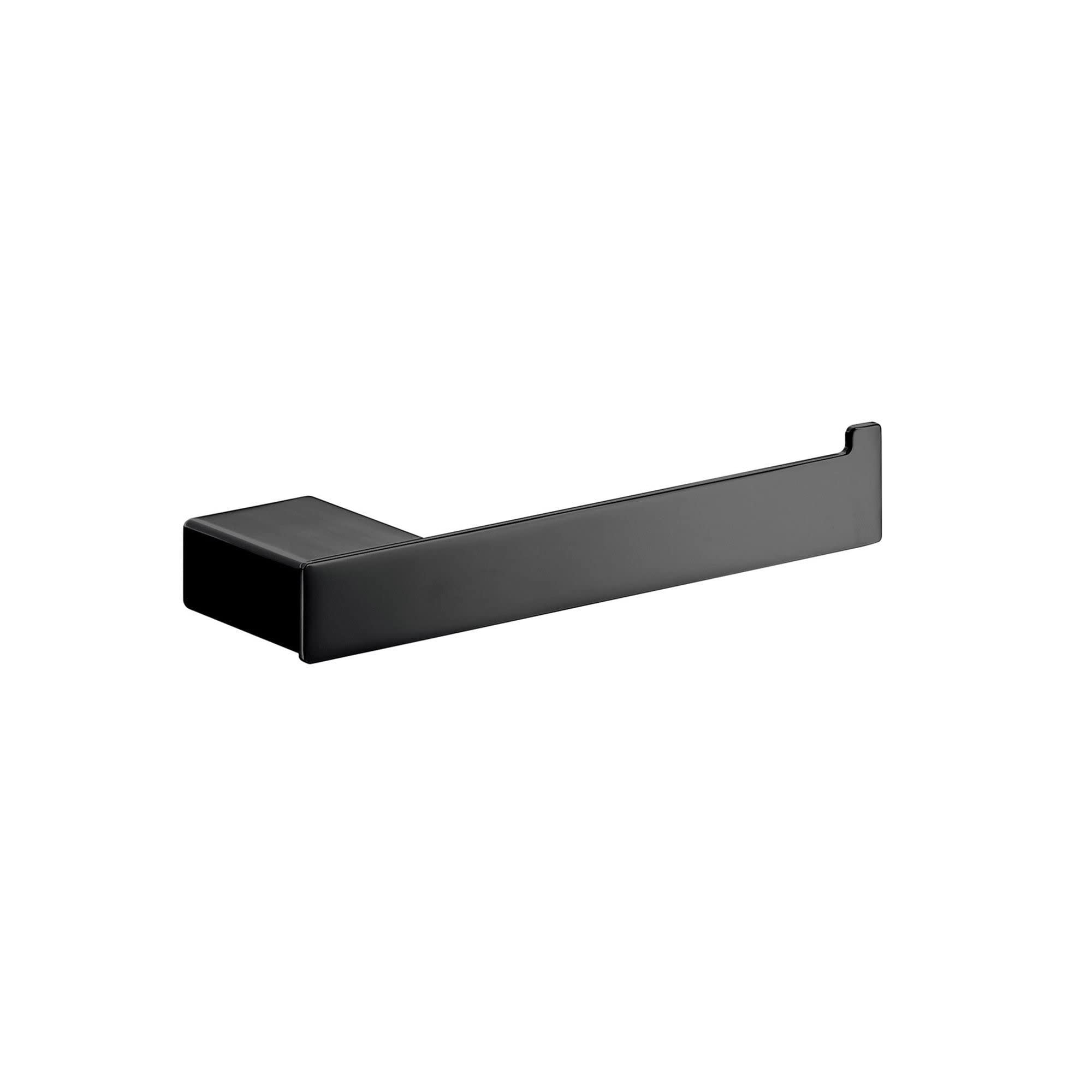 Loft 0505.00 Matte Black Wall Mounted Euro Toilet Paper Holder - Modern Bathroom Tissue Dispenser for Home & Commercial Use