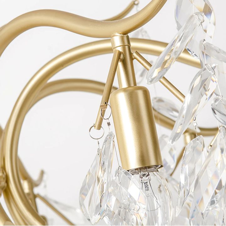 Dorale Modern Chandelier - Elegant Crystal Ceiling Light Fixture for Dining Room, Living Room & Bedroom | Energy Efficient LED Lighting | Perfect for Home Decor & Interior Design