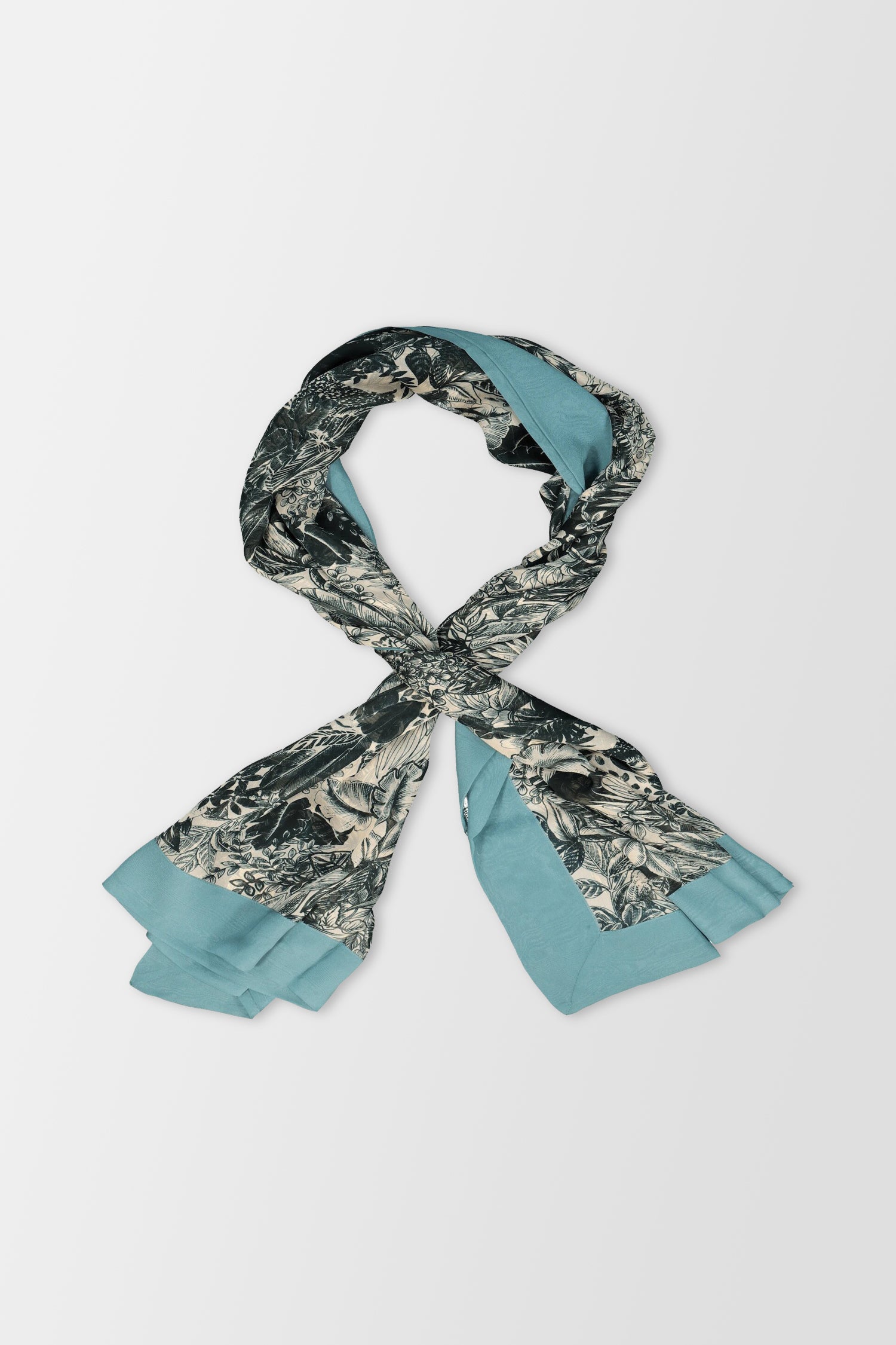 Faliero Sarti Grey Blue Virginia Cashmere Scarf - Luxurious Soft Winter Wrap for Women & Men - Perfect for Cold Weather, Travel & Gift Giving