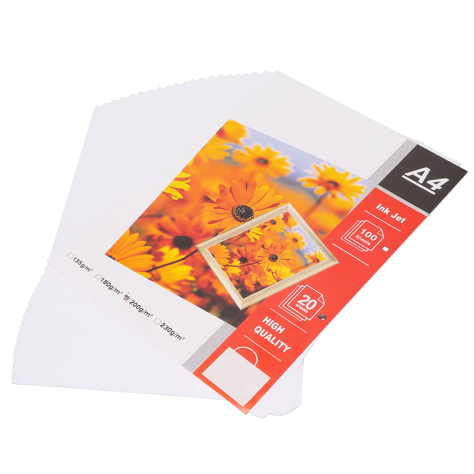 PUSOKEI Matte & Glossy Photo Paper A4 Size - Waterproof, Quick Drying, Even Ink Absorption for High-Quality Photo Printing - 8.3x11.7in White - Perfect for Home Printing, Photo Albums, Art Projects & Professional Photography