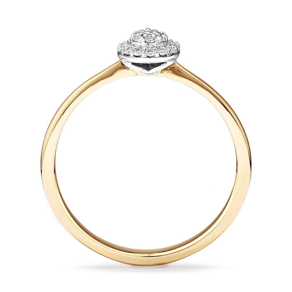 Lab Grown Diamond Promise Ring for Women - Pear Cluster Engagement Ring in 14K Gold - Perfect for Proposals, Anniversaries & Special Occasions