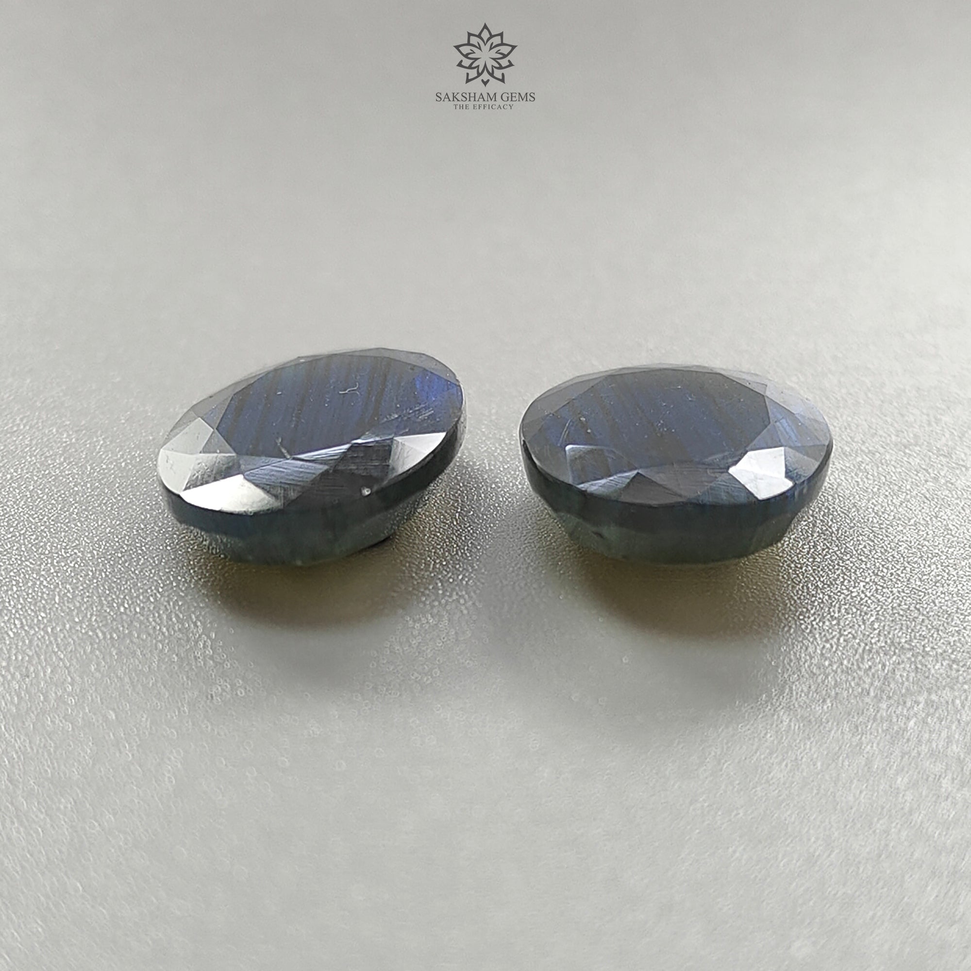 Natural Untreated Blue Labradorite Gemstone - Rainbow Flashing Fancy Cut Baguette & Oval Pair for Jewelry Making | Perfect for Necklaces, Earrings, and Unique Handmade Jewelry Designs