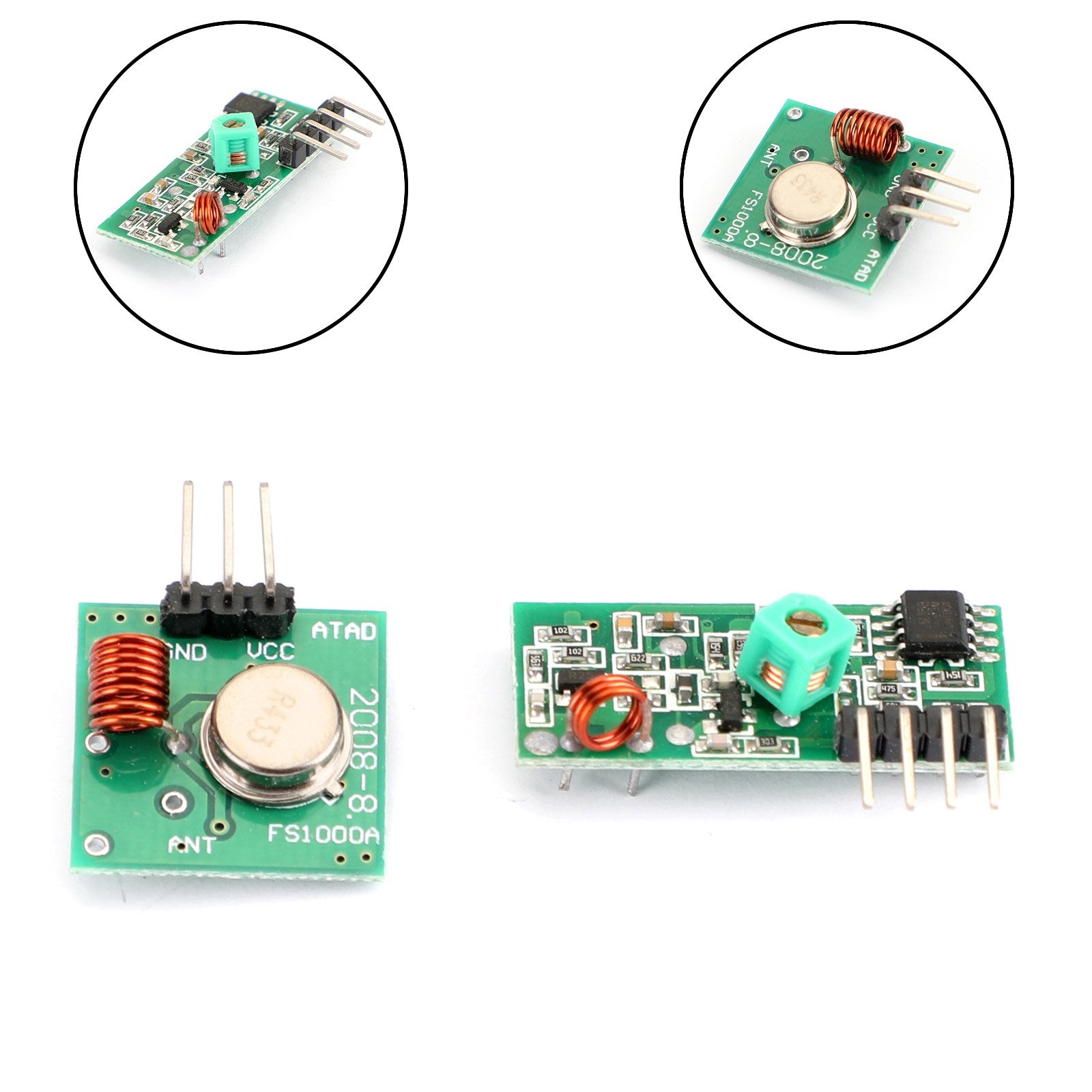 10-Pack 433MHz Wireless Transmitter and Receiver Kit - RF Remote Control Module for DIY Electronics, Home Automation, and IoT Projects | Long Range Signal Transmission for Smart Devices