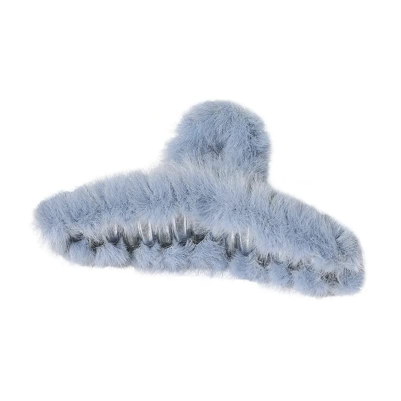 GT Gloptook 6 PCS Faux Fur Hair Claw Clips - Winter Fuzzy Hair Clips for Women & Girls, Large Hair Claws for Thick or Thin Hair, Leopard Print Hair Accessories (Perfect for Parties, Holidays & Everyday Styling)