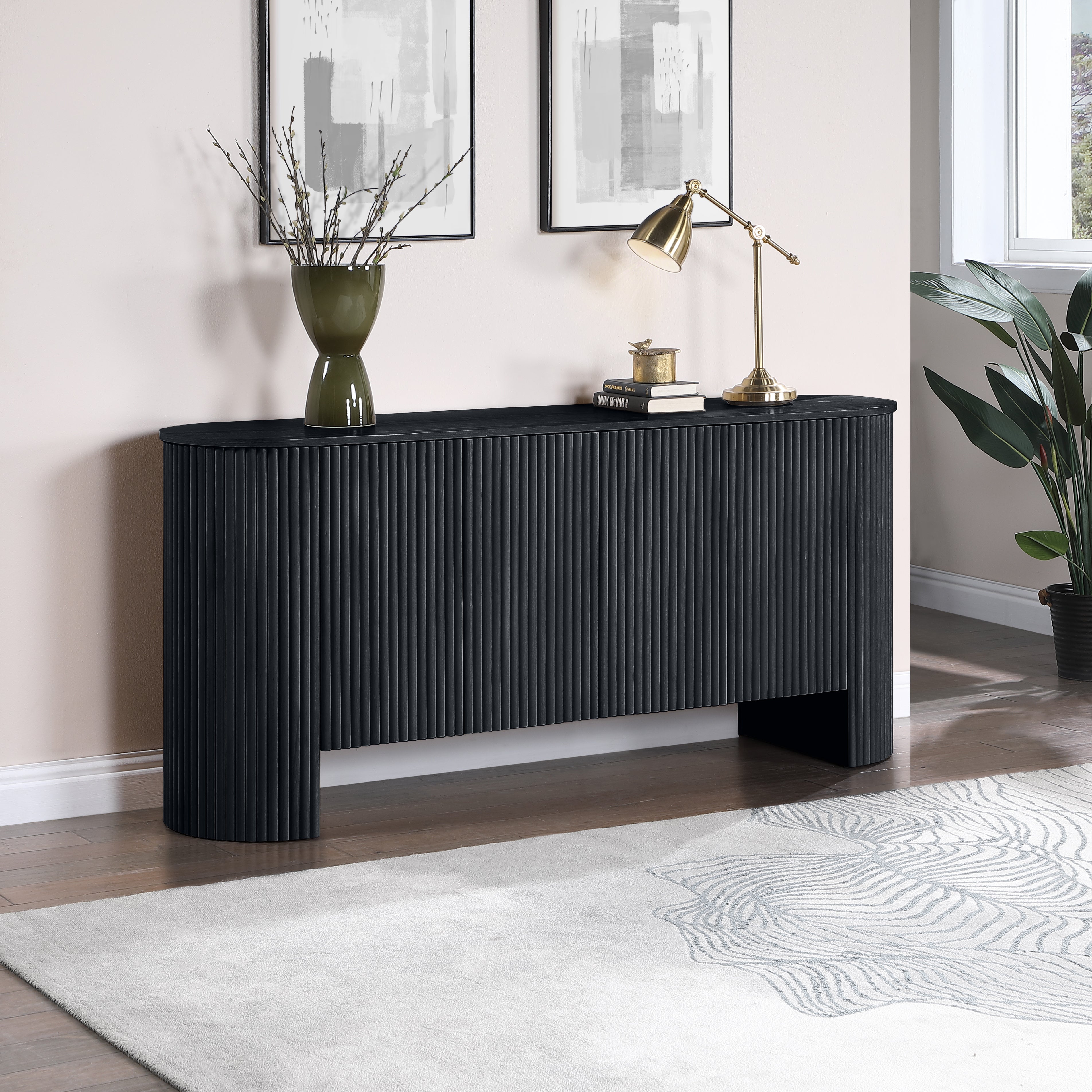 Belinda Sideboard Buffet Cabinet - Stylish Storage for Dining Room, Living Room & Entryway - Perfect for Organizing Dishes, Linens & Home Decor