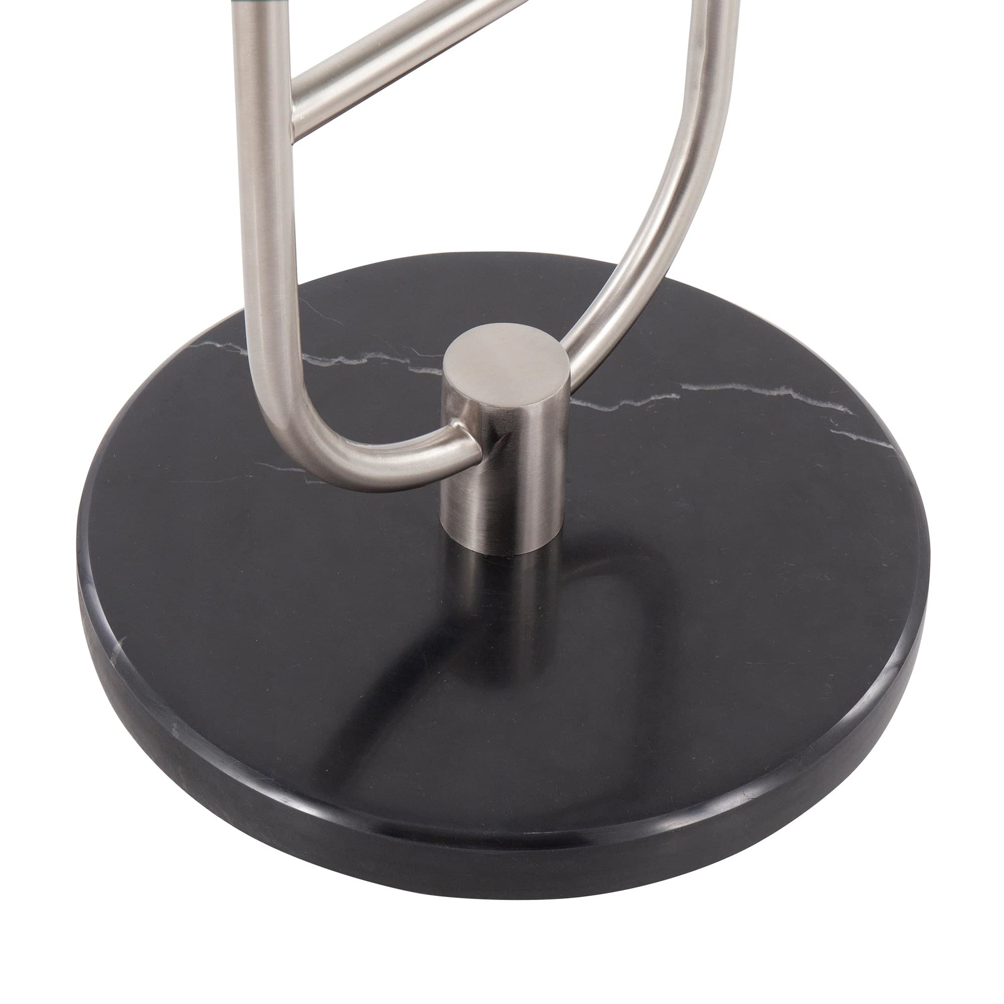 LumiSource Black Round Glass Side Table - Small Accent End Table for Living Room, Couch, Bedroom | Modern Space-Saving Furniture for Apartments & Small Spaces