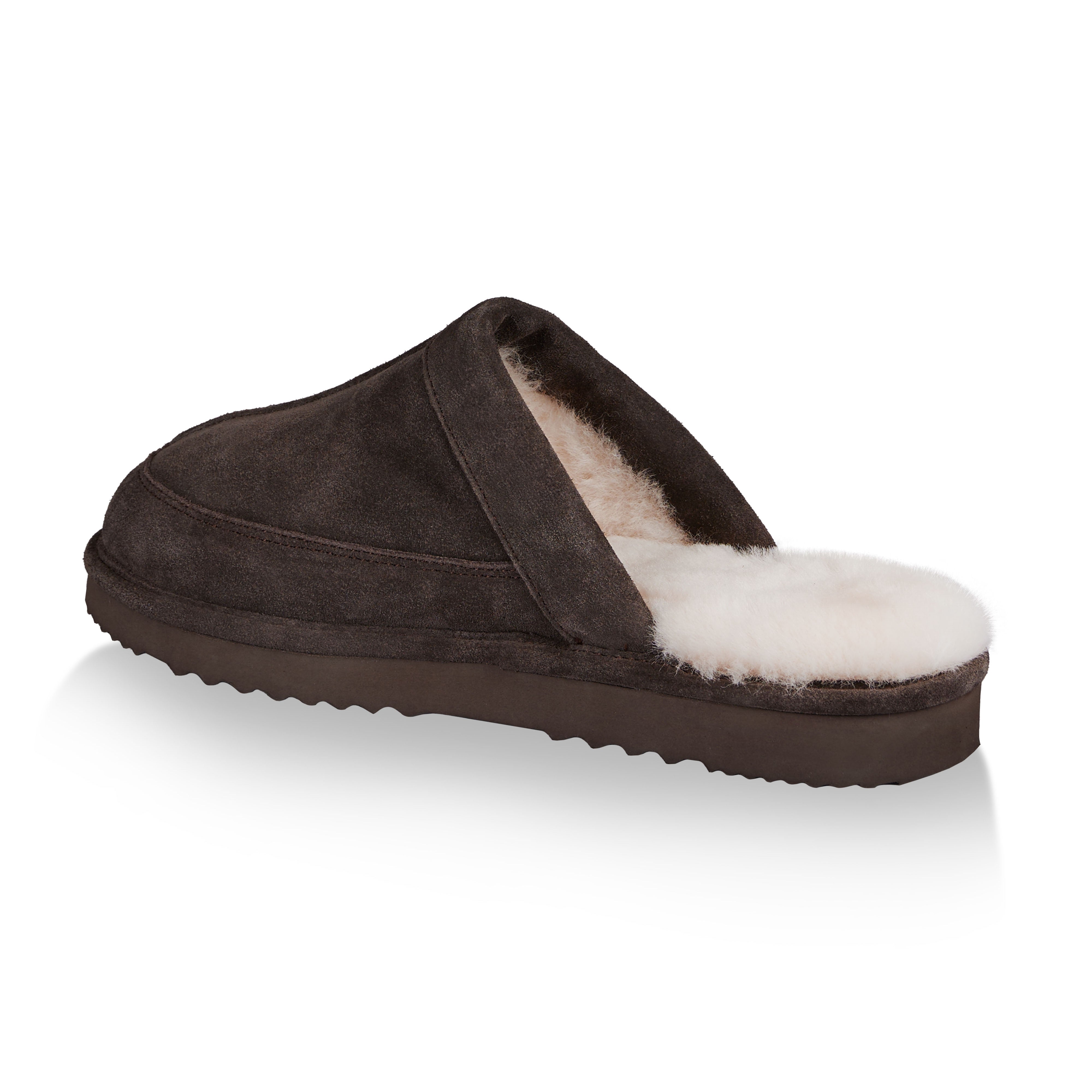 Luc Men's Comfortable House Slippers - Dark Brown Indoor/Outdoor Soft Sole Slides for Relaxing at Home, Hotel, or Spa