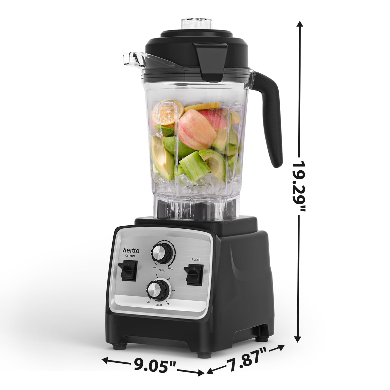 Aeitto 1800W Professional Blender and Grinder Combo - 85oz BPA-Free Large Capacity Countertop Blender for Smoothies, Ice Crushing, Frozen Drinks - Perfect for Home Kitchen, Restaurants, and Healthy Meal Prep (Silver)
