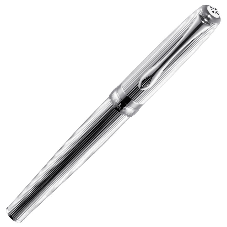 Diplomat Excellence A2 Guilloche Chrome Rollerball Pen - Premium Writing Instrument for Professionals & Gift Giving - Perfect for Office, Business Meetings & Special Occasions