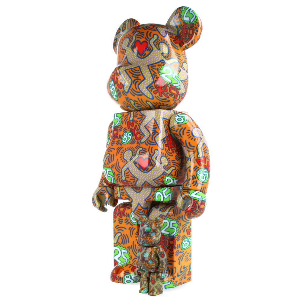 400% + 100% Bearbrick Keith Haring Special BWWT Collectible Art Toy - Perfect for Home Decor, Office Display & Pop Culture Collectors