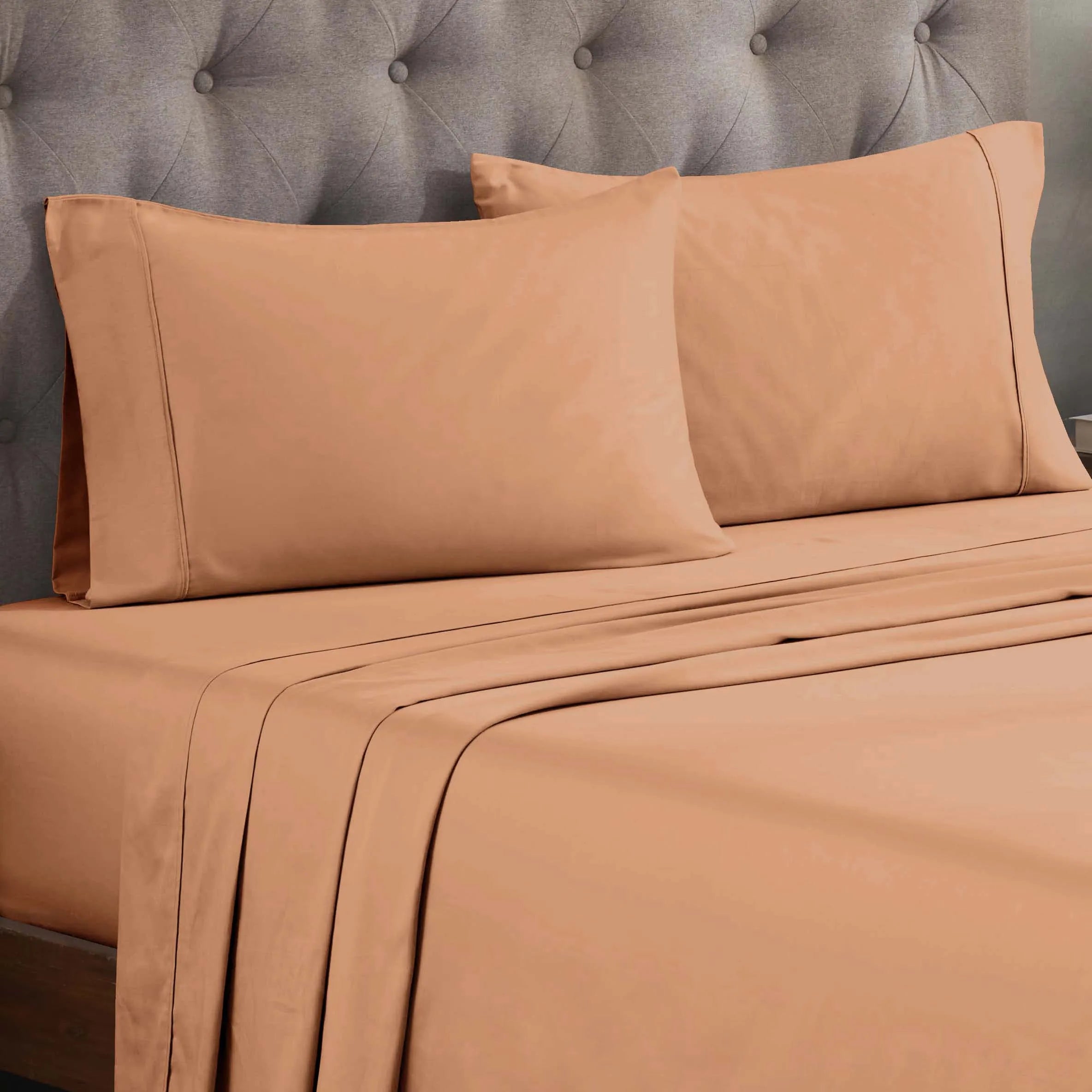 Premium 100% Egyptian Cotton 300 Thread Count Bed Sheet Set - Deep Pocket Fitted Sheets for Queen/King Size Beds - Ultra Soft & Breathable for All-Season Comfort - Perfect for Luxury Hotels, Master Bedrooms & Guest Rooms
