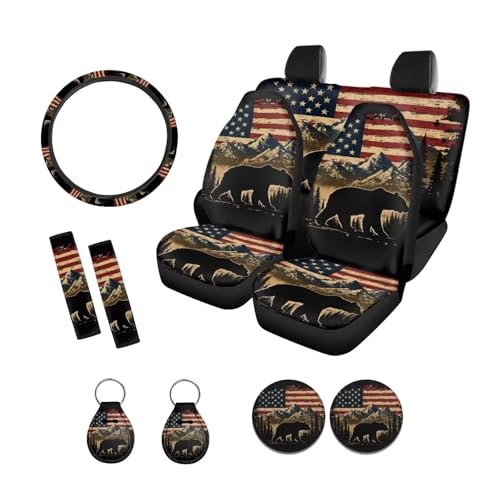 Bear American Flag