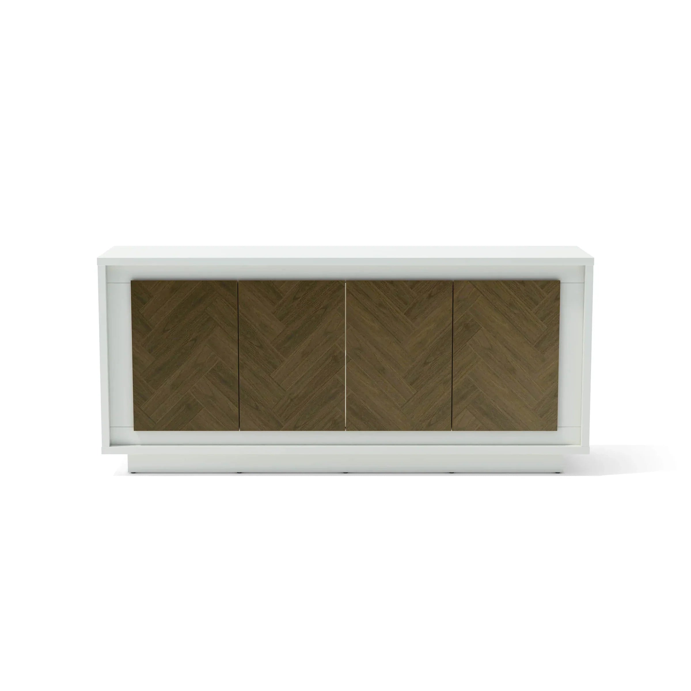 Anderson Teak Paraggi Sideboard - White & Mahogany Finish - SB PB 6316 - Perfect for Dining Room Storage & Living Room Organization