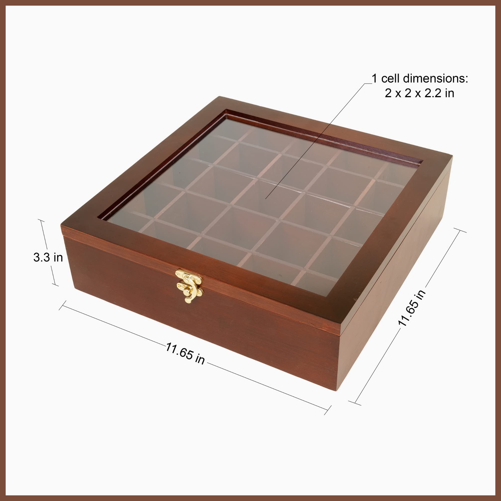 Premium Adjustable Rock Display Case - Dark Finish Shadow Box with Fabric Bed & Shelves for Mineral, Crystal & Rock Collection - Perfect for Home Decor, Geology Enthusiasts & Gift Giving