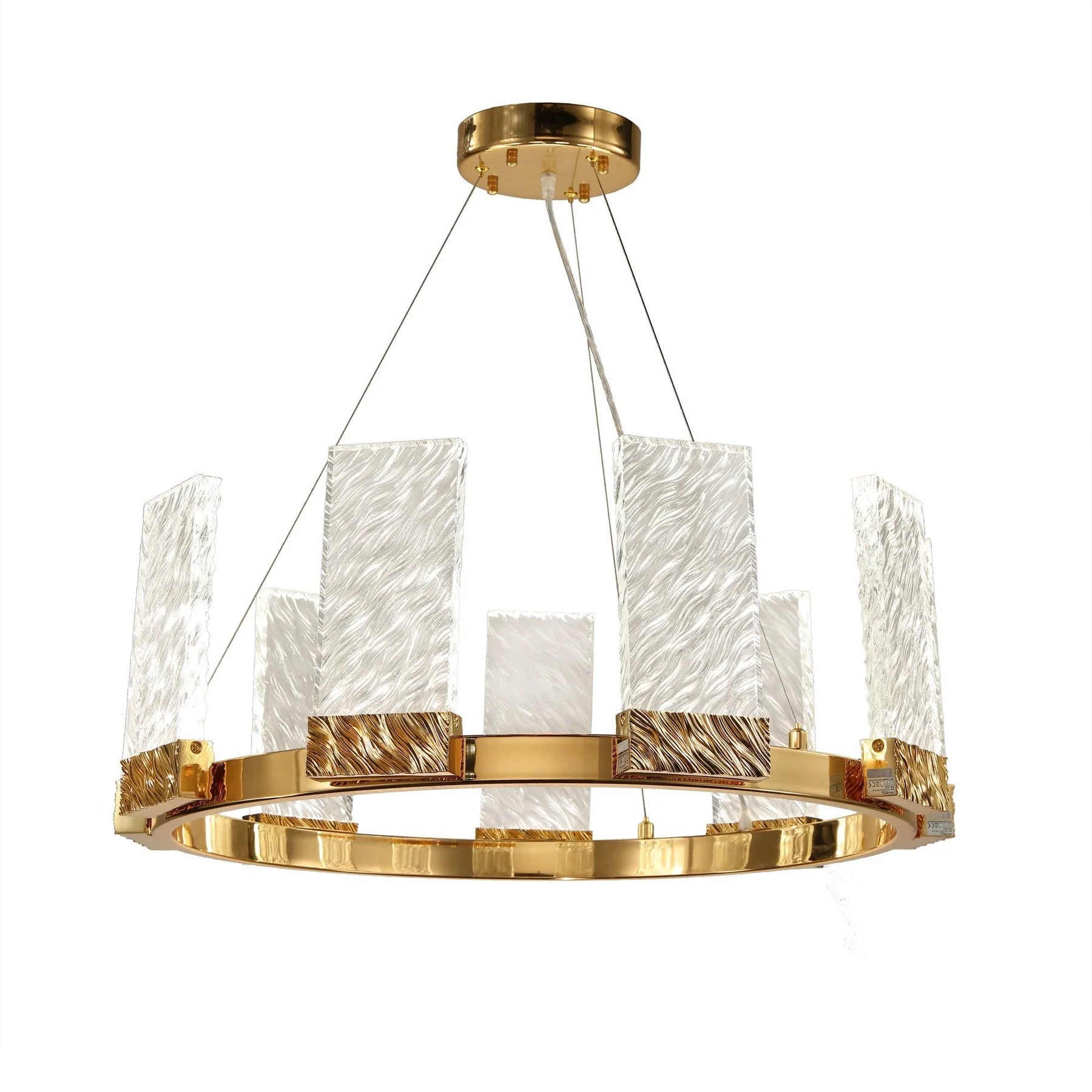 Aimee 1 Tier Round Crystal Chandelier - Elegant Ceiling Light Fixture for Dining Room, Bedroom, Living Room & Entryway Decor