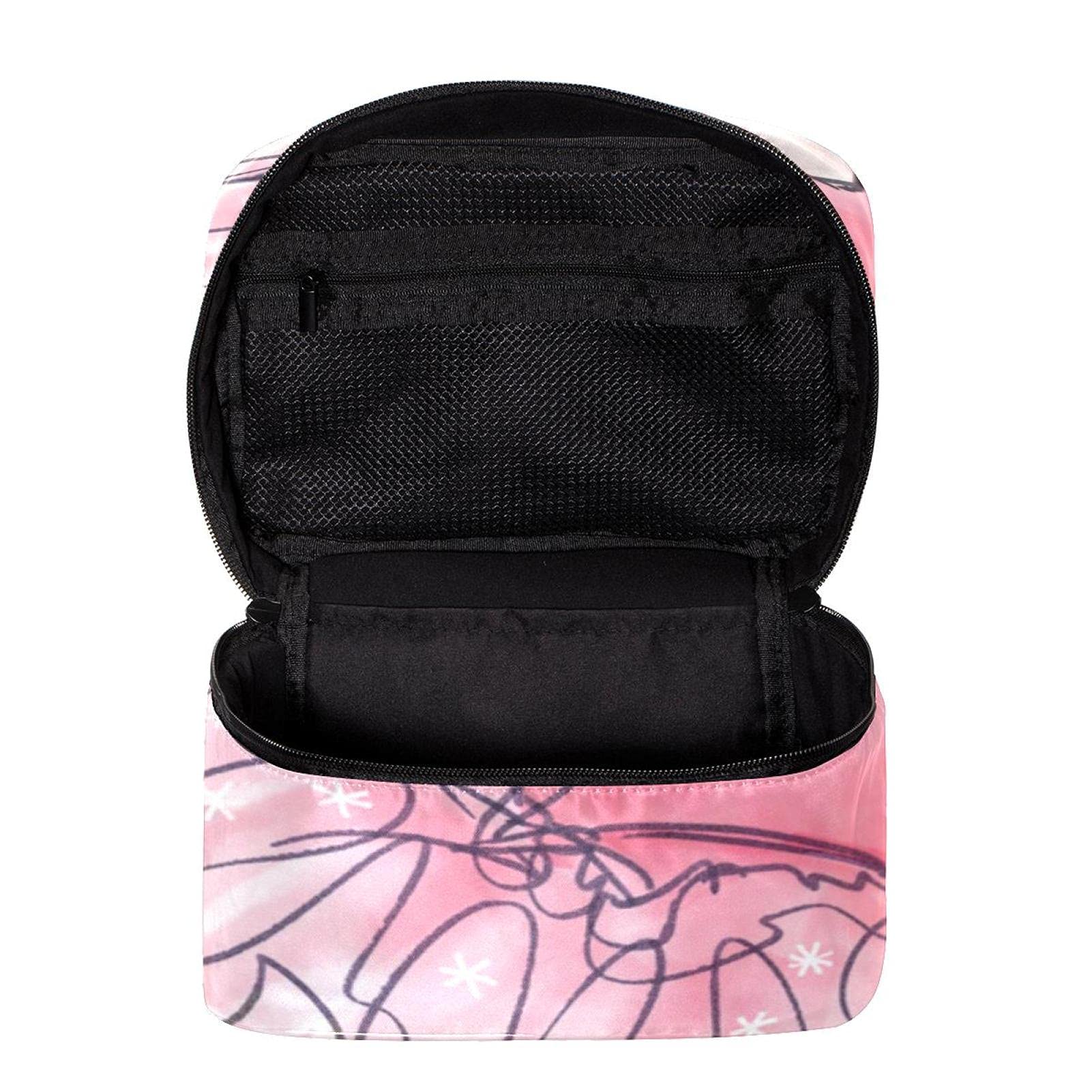 Cute Cartoon Ballet Bear Pattern Travel Makeup Bag - Large Cosmetic Organizer with Zipper for Women & Girls | Perfect for Gym, Travel & Daily Essentials Storage