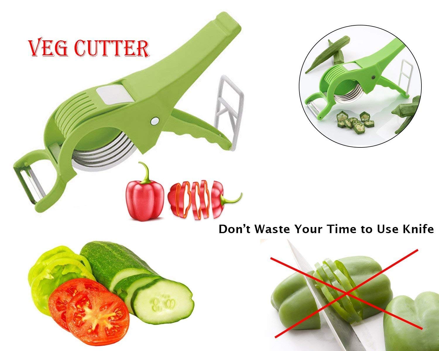 Premium Stainless Steel Spiral Slicer & Vegetable Cutter - Dual Blade Spiralizer for Zucchini Noodles, Salad, Carrot, Cucumber - Perfect for Healthy Meals, Low-Carb Diets & Meal Prep - Kitchen Gadget for Pasta Alternatives & Vegan Cooking