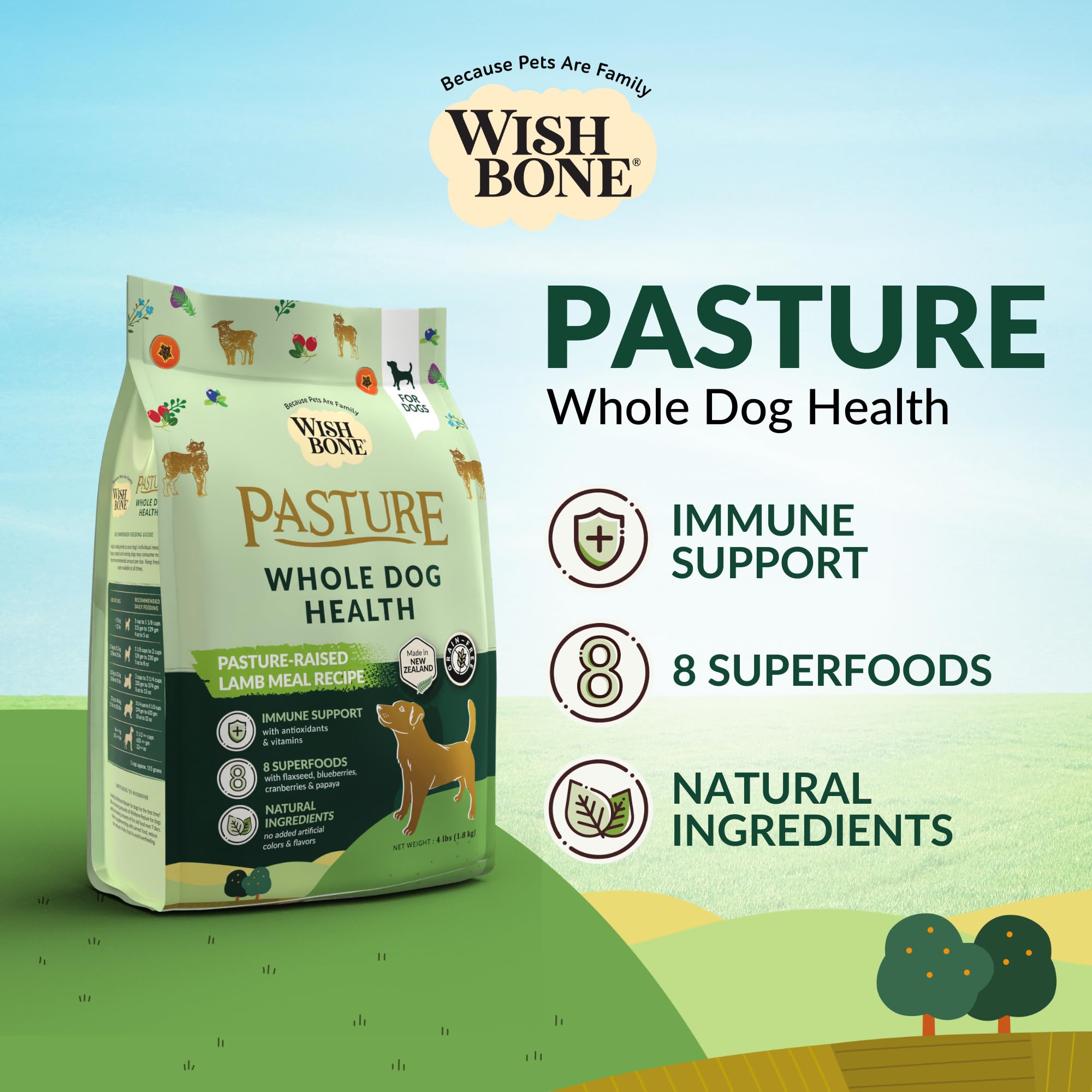 Premium Grain-Free & Gluten-Free New Zealand Lamb Dry Dog Food for Optimal Pet Health - 4lb Bag | Ideal for Sensitive Stomachs & Allergies | Perfect for Adult Dogs & Puppies at Home or Travel
