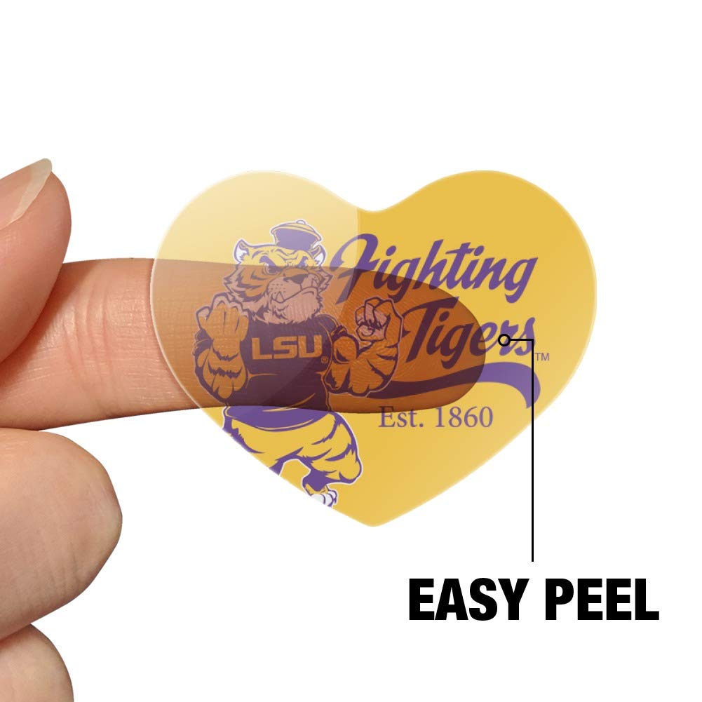 Mike The Fighting Tiger LSU Heart Shaped Planner Stickers - Scrapbook & Craft Supplies for Bullet Journals, DIY Projects & School Decorations