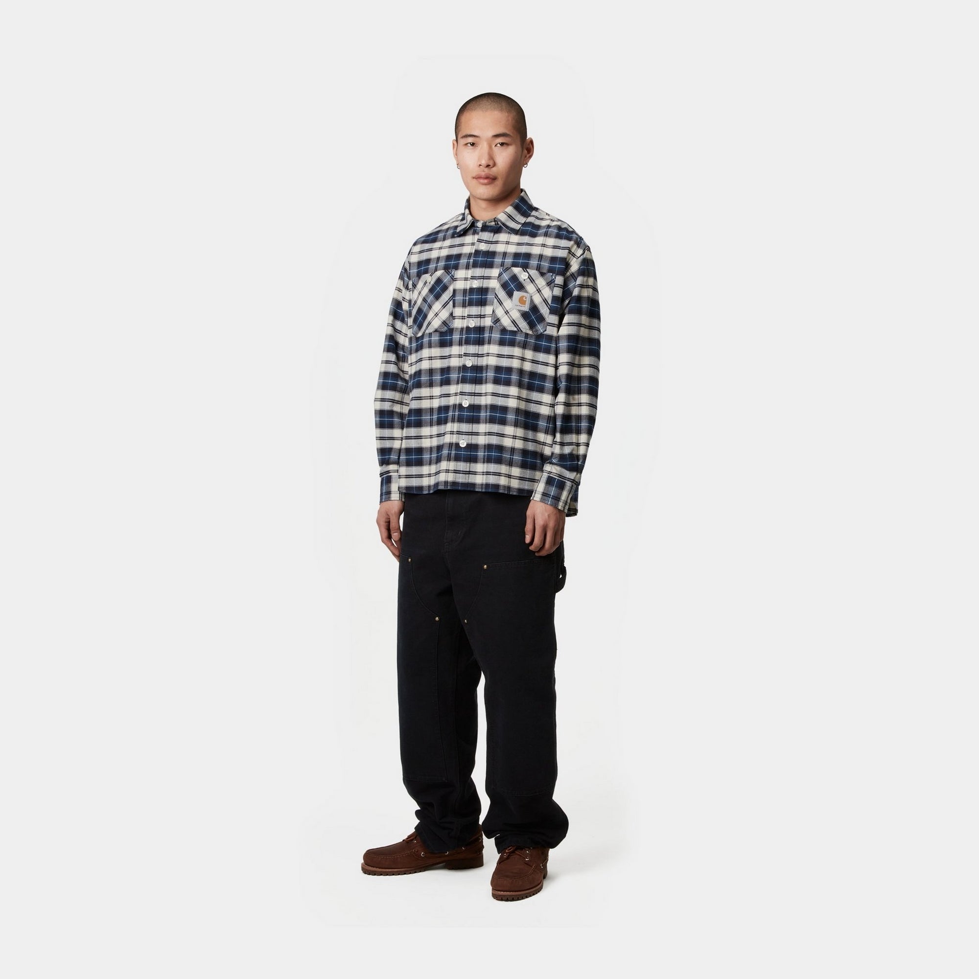Tarbell Check Shirt for Men - Classic Dark Navy & White Plaid Button Down Shirt | Casual Wear, Office Outfits & Outdoor Activities