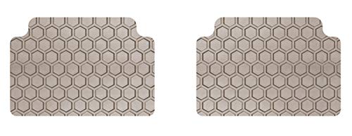 Intro-Tech SC-622R-RT-T Hexomat Second Row 2-Piece Custom Fit Car Floor Mats for Scion iQ - Durable Rubber-Like Tan All-Weather Protection | Perfect for Daily Commuting, Road Trips & Protecting Your Vehicle Interior