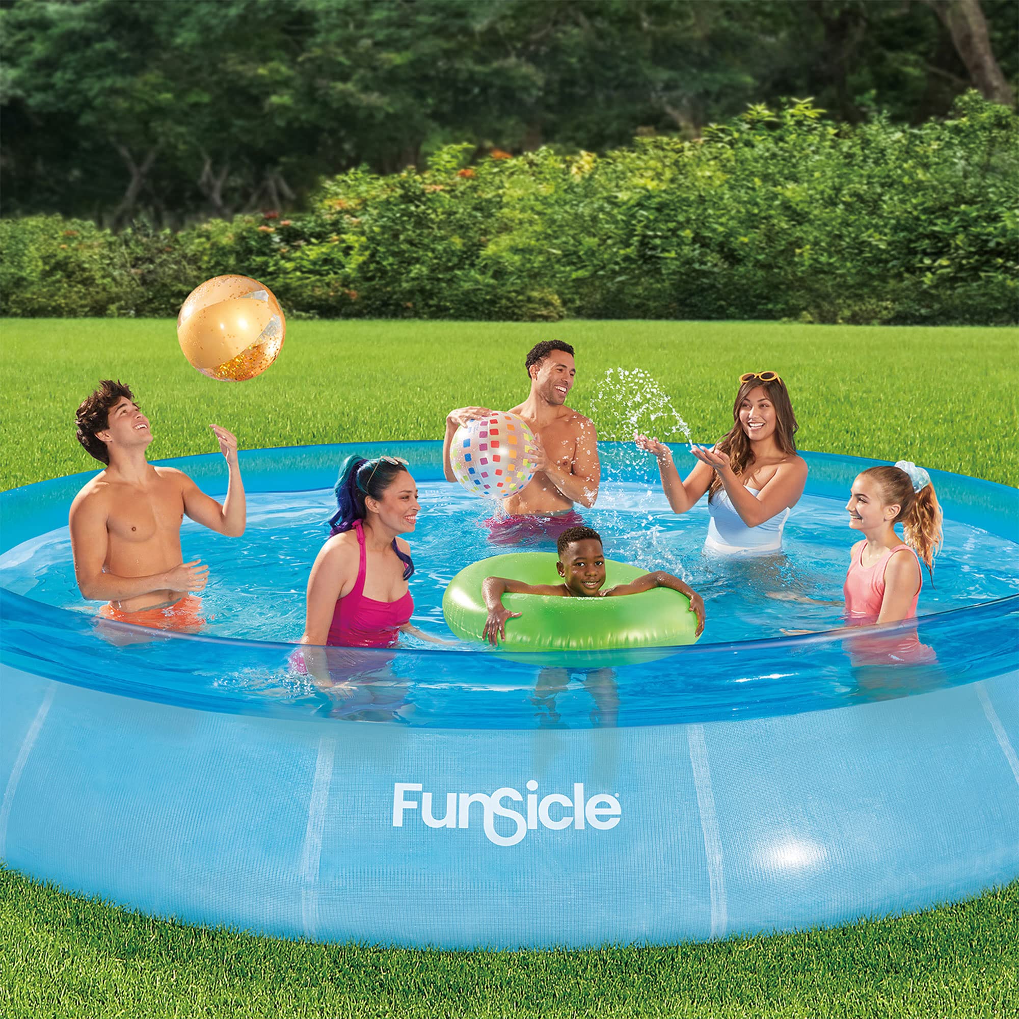 **Inflatable Above Ground Swimming Pool Set with Pump & Filter - Quick Setup Round Blue Pool for Outdoor Family Fun, Backyard Parties & Summer Relaxation**
