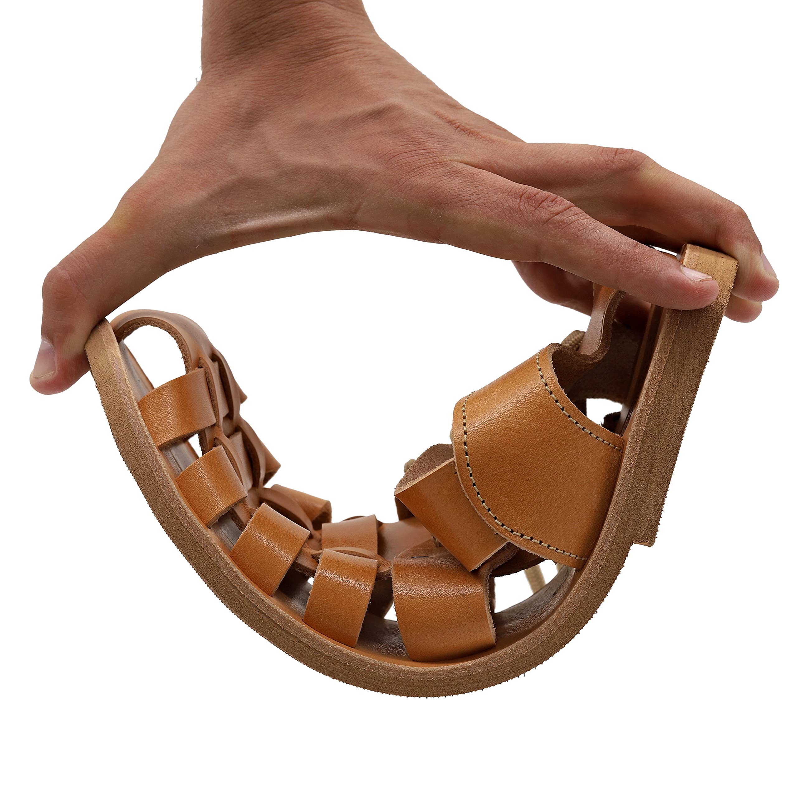 Emmanuela Greek Handmade Leather Sandals for Men | Premium Quality Slide-On Summer Sandals with Ring Toe Design | Comfortable Slider Sandals for Beach, Vacation & Casual Wear