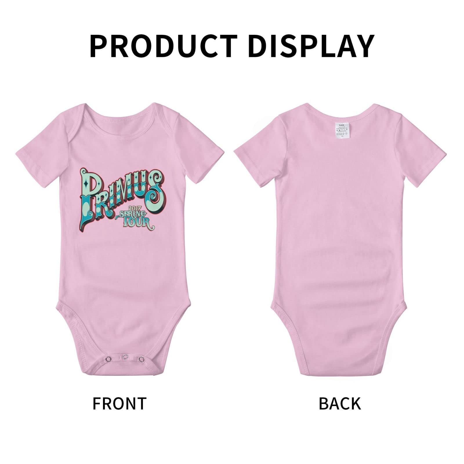 Priimus Band Baby Onesie - Soft Cotton Unisex Newborn Romper with 3D Print, Short-Sleeve Bodysuit for 0-12 Months | Cute & Comfortable Outfit for Baby Girls & Boys - Perfect for Playtime, Photos & Everyday Wear
